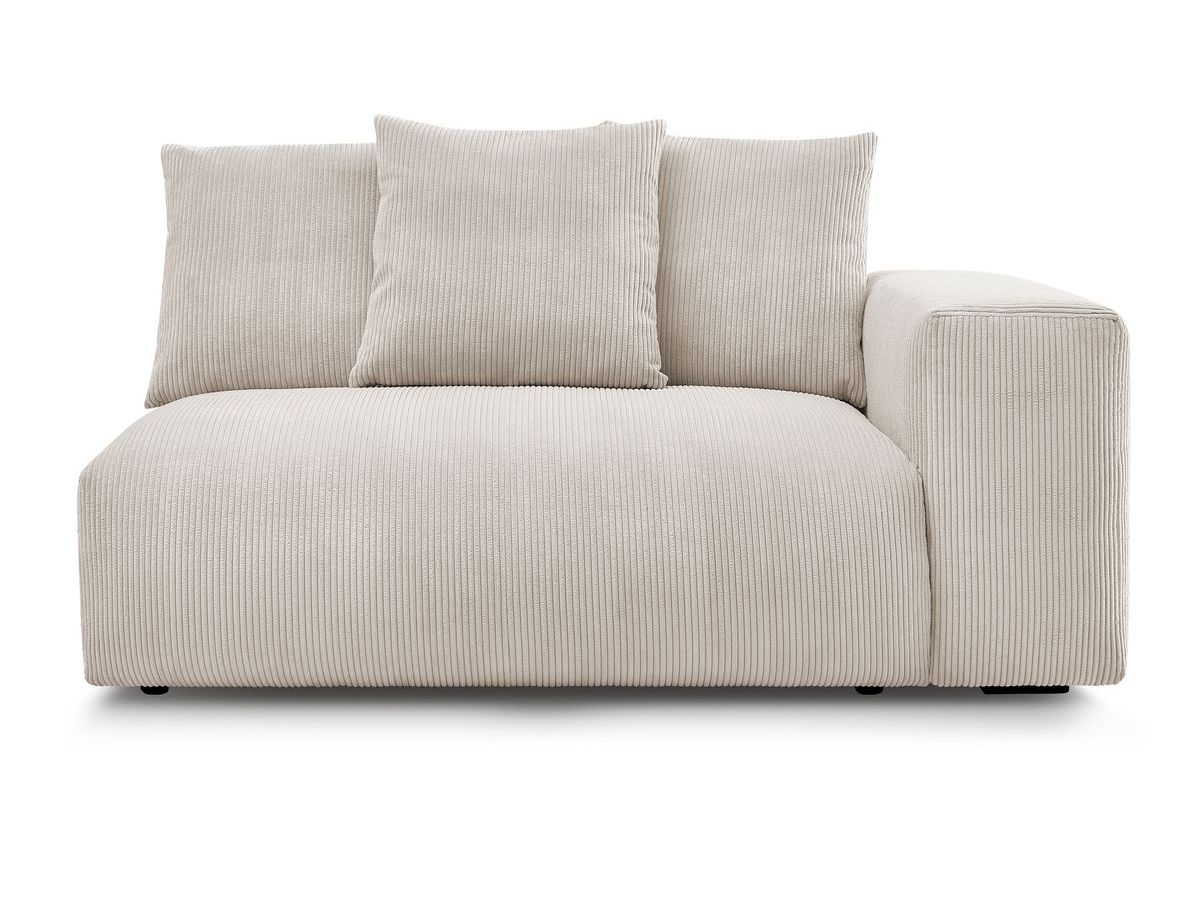 Bobochic Voltaire Sofamodul 2-Sitzer 178 × 100 cm Cordsamt Beige Ecke rechts