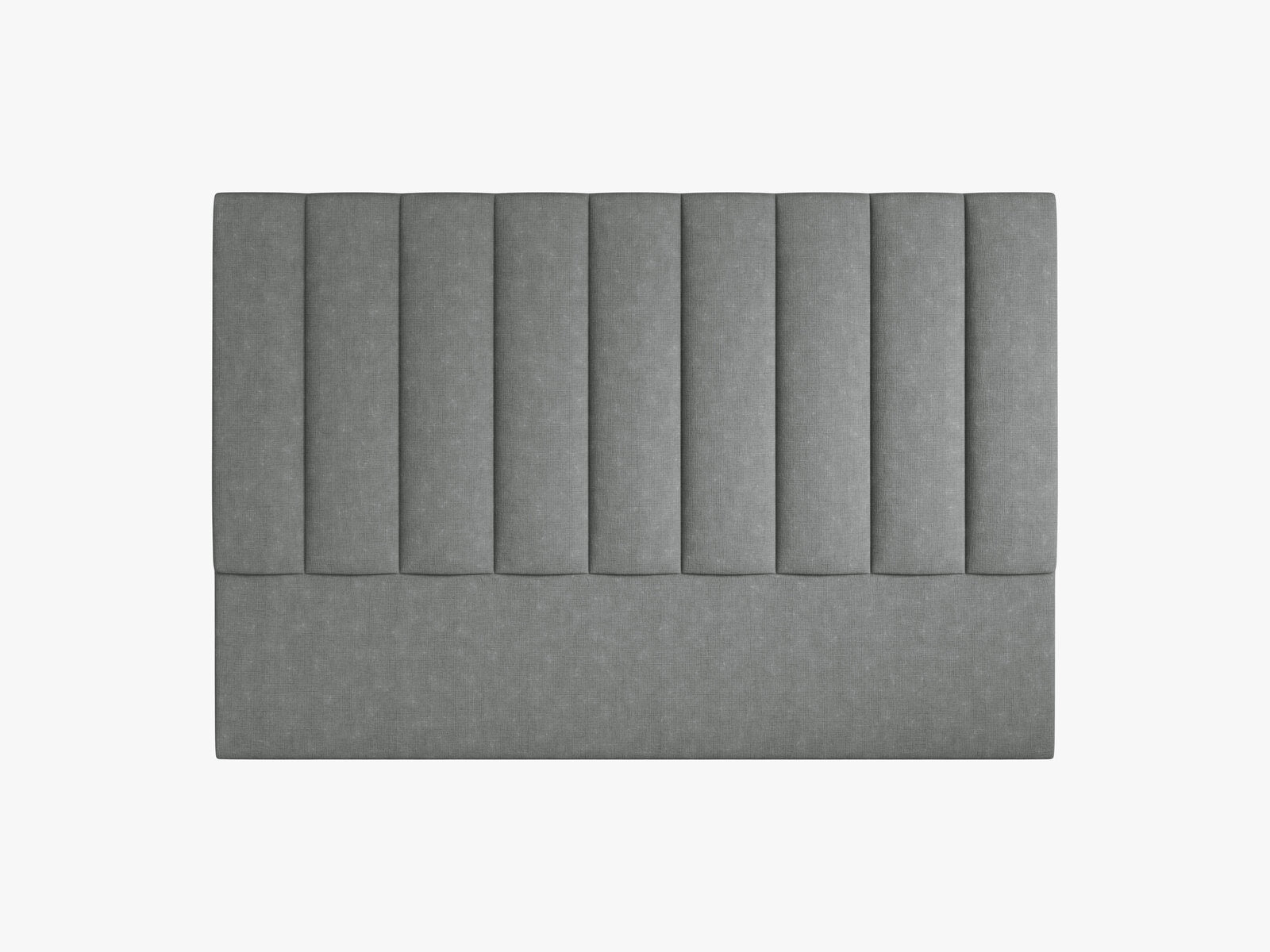Micadoni Marl Samtiger Kopfteil 140 cm (H 120 cm) Strukturierter Stoff Liberty Grau 180x120