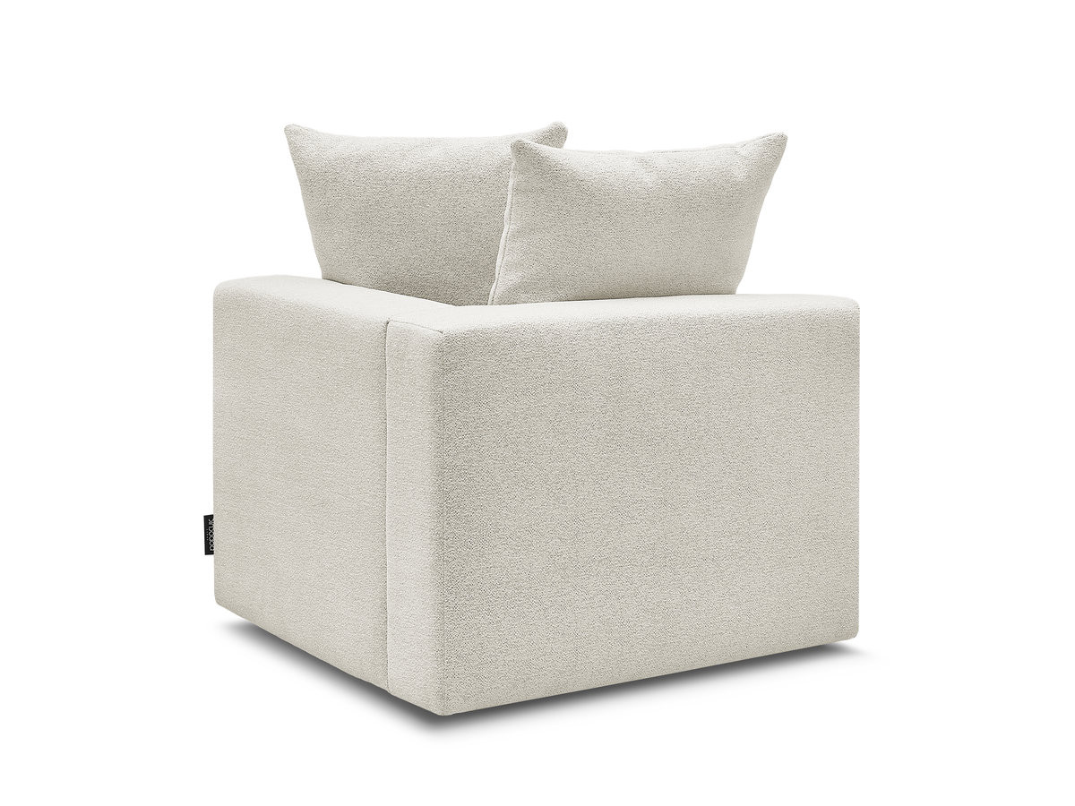 Bobochic Voltaire Eckmodul Melange-Stoff Weiß Ecke rechts