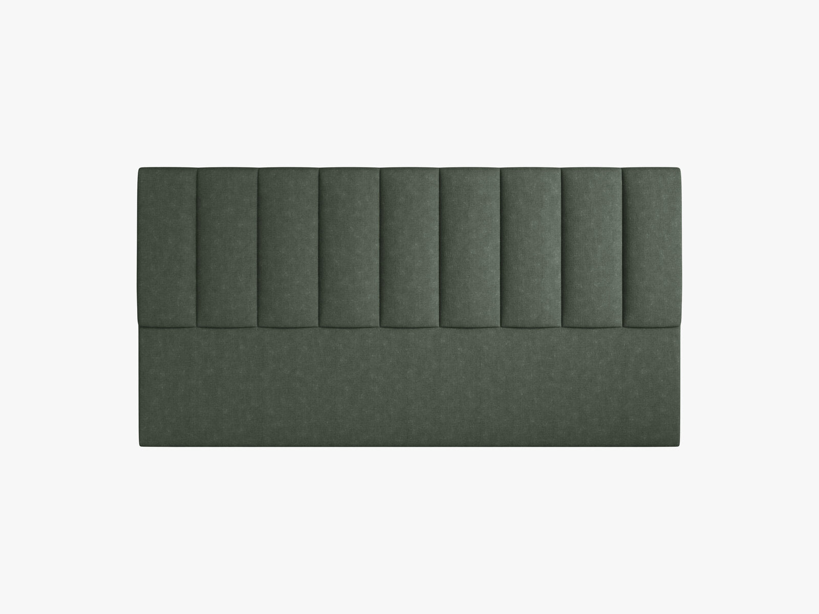 Micadoni Marl Samtiger Kopfteil 140 cm (H 95 cm) Strukturierter Stoff Liberty Moosgrün 180x95