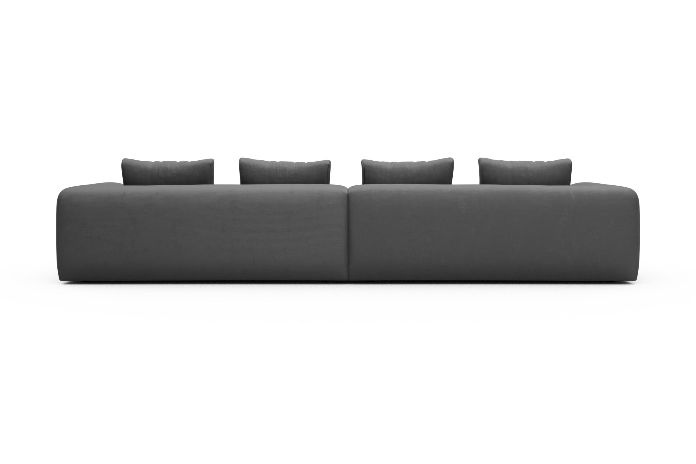 Sofa Modulares XXL Sofa Fred 5-Sitzer Cordufine-Grey