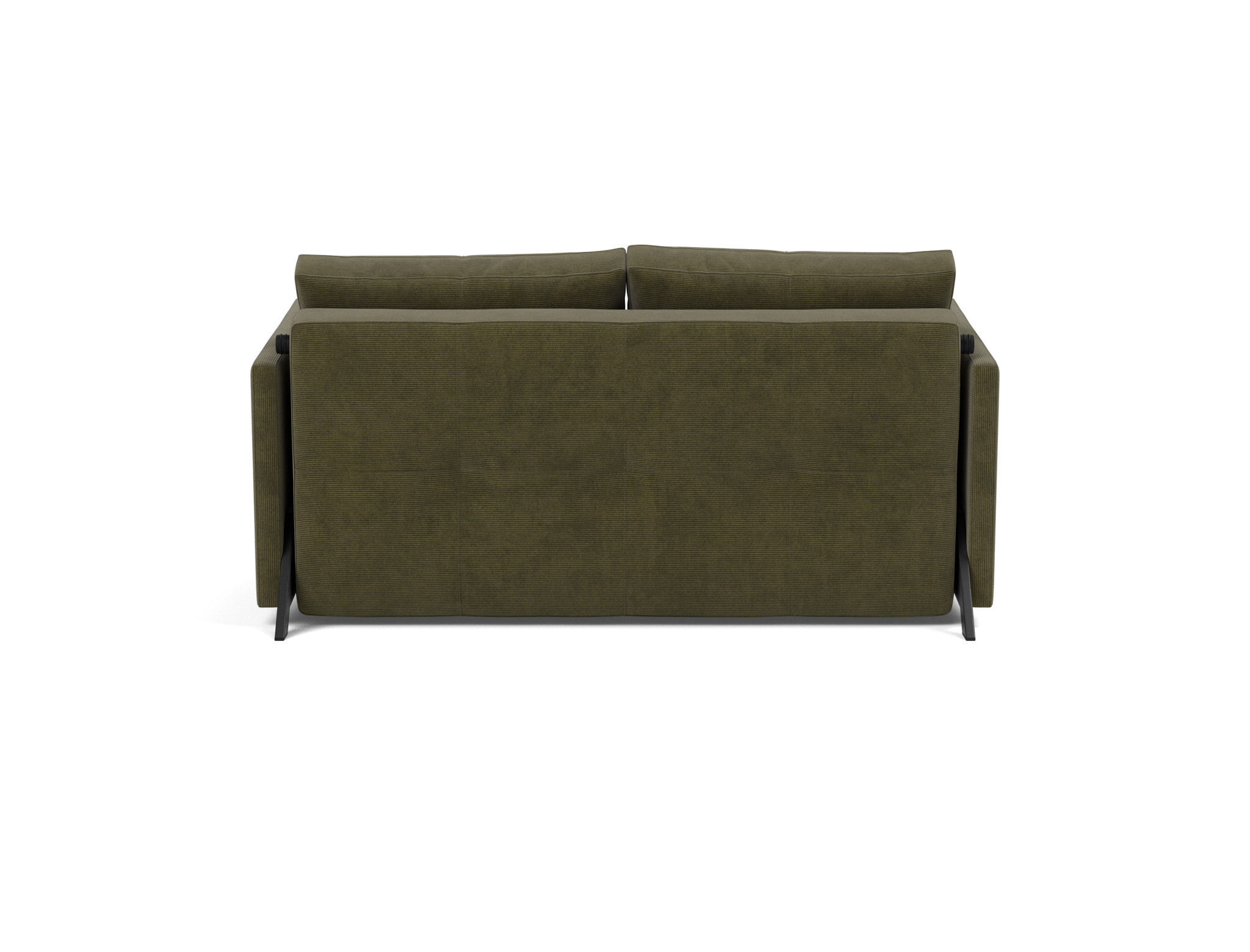 Schlafsofa Cubed mit Armlehnen 140 Kord Cordufine 316-Pine-Green