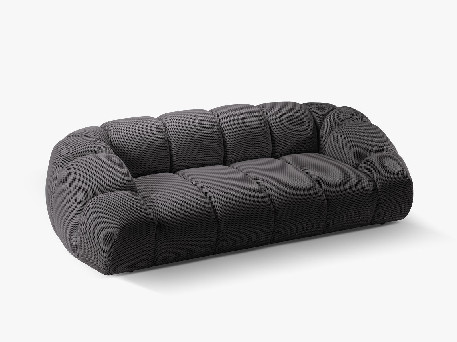 Micadoni Sofa Diana 3-Sitzer XL 3D-Stoff Espresso