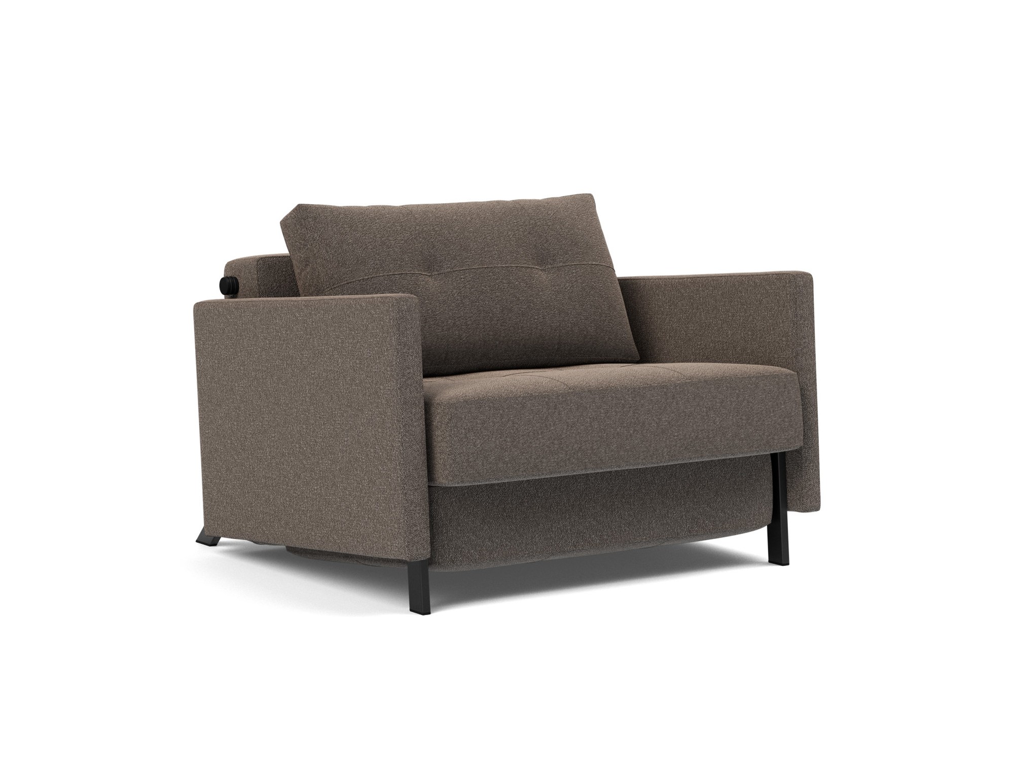 Schlafsessel Cubed 90 mit Armlehnen Boucle Skandi 530-Taupe