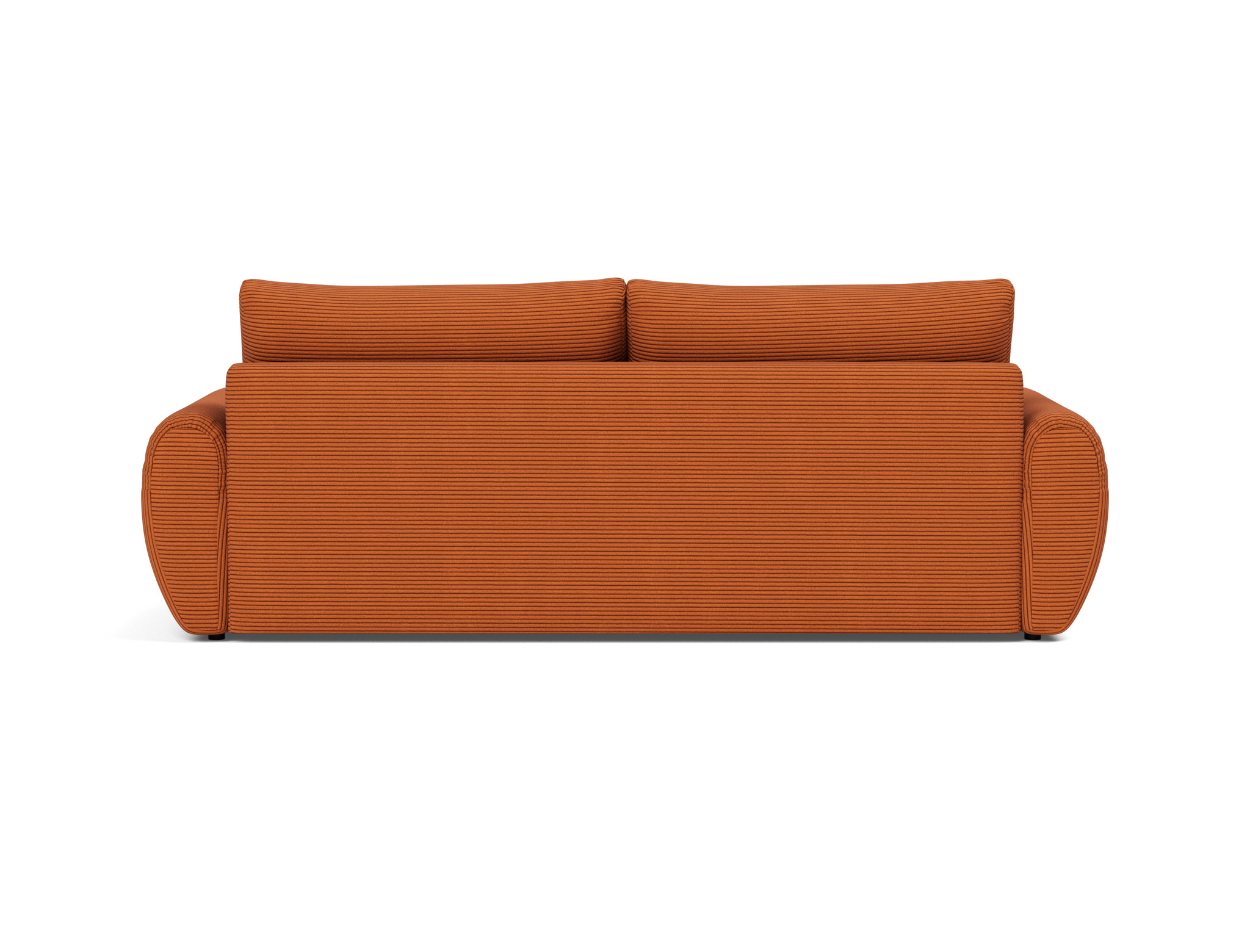 Schlafsofa Norum mit Curve-Armlehnen Kord Corduroy 595-Burnt-Orange