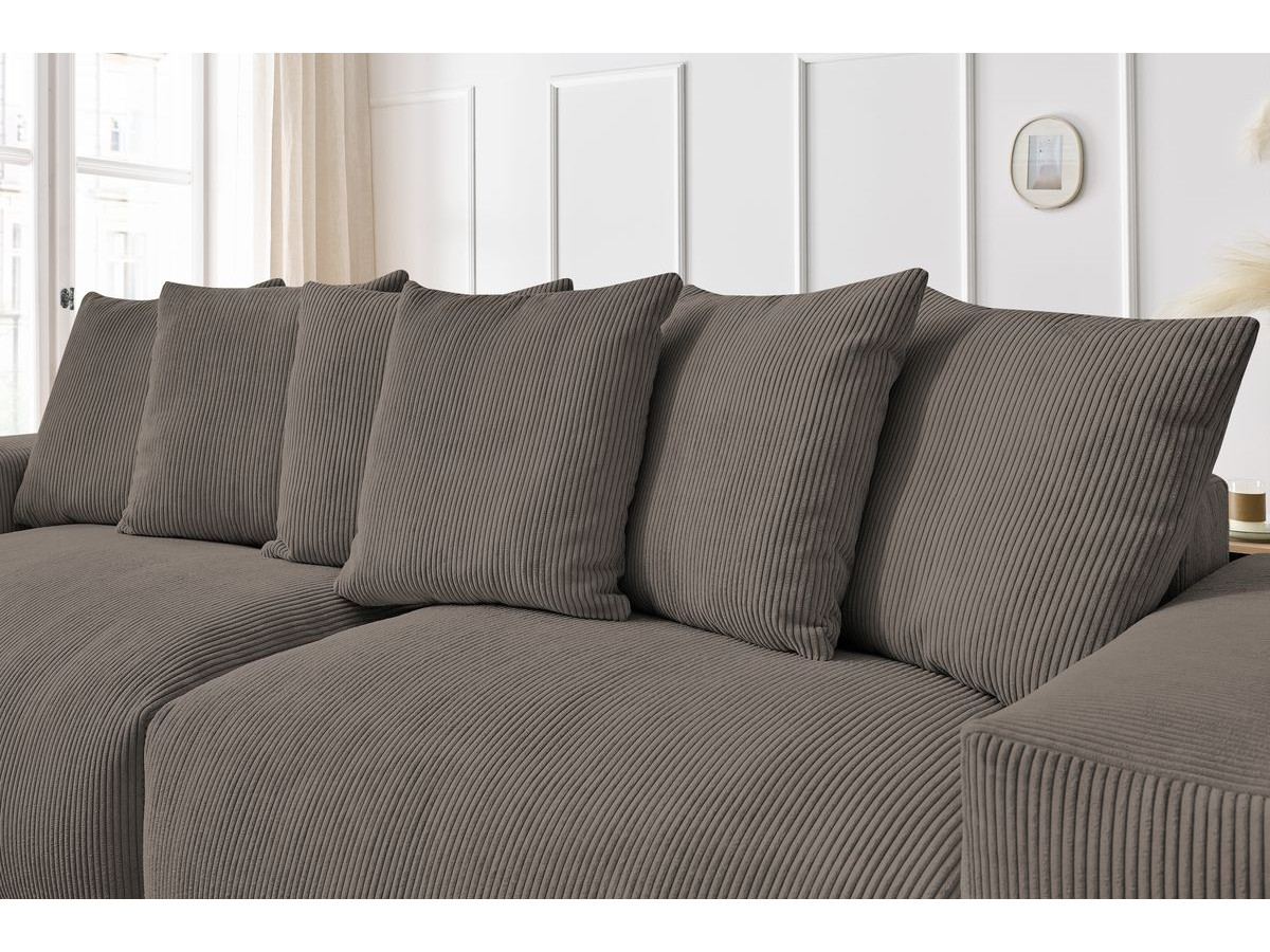 Bobochic Voltaire Sofa 4-Sitzer 320 × 124 cm Cordsamt Taupe