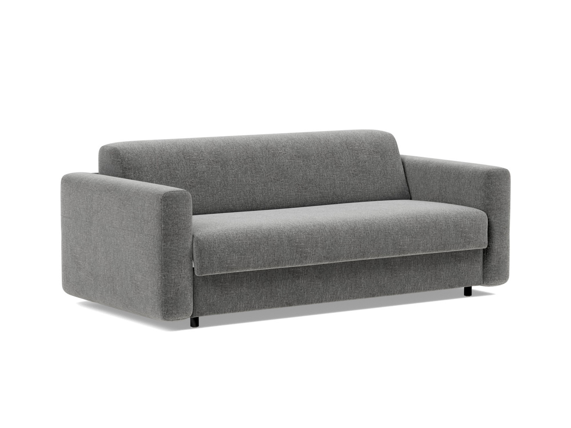 Schlafsofa Killian mit Memory-Matratze 140 Strukturierter Stoff Twist 563-Charcoal