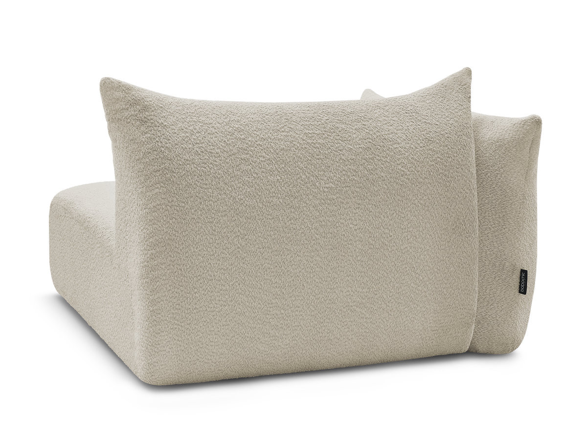 Bobochic Azra Sofamodul 2-Sitzer 143 × 112 cm Bouclé-Stoff Beige Ecke rechts