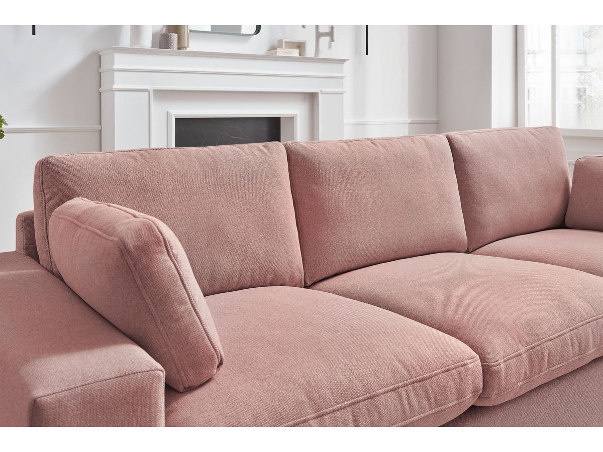 Bobochic Belair Sofa 3-Sitzer 250 × 93 cm Stoff Rosa