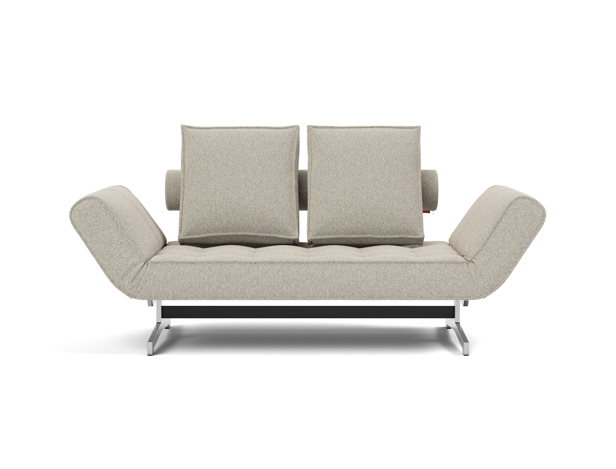 Tagesbett Ghia Boucle Skandi 539-Beige Beine Chrom