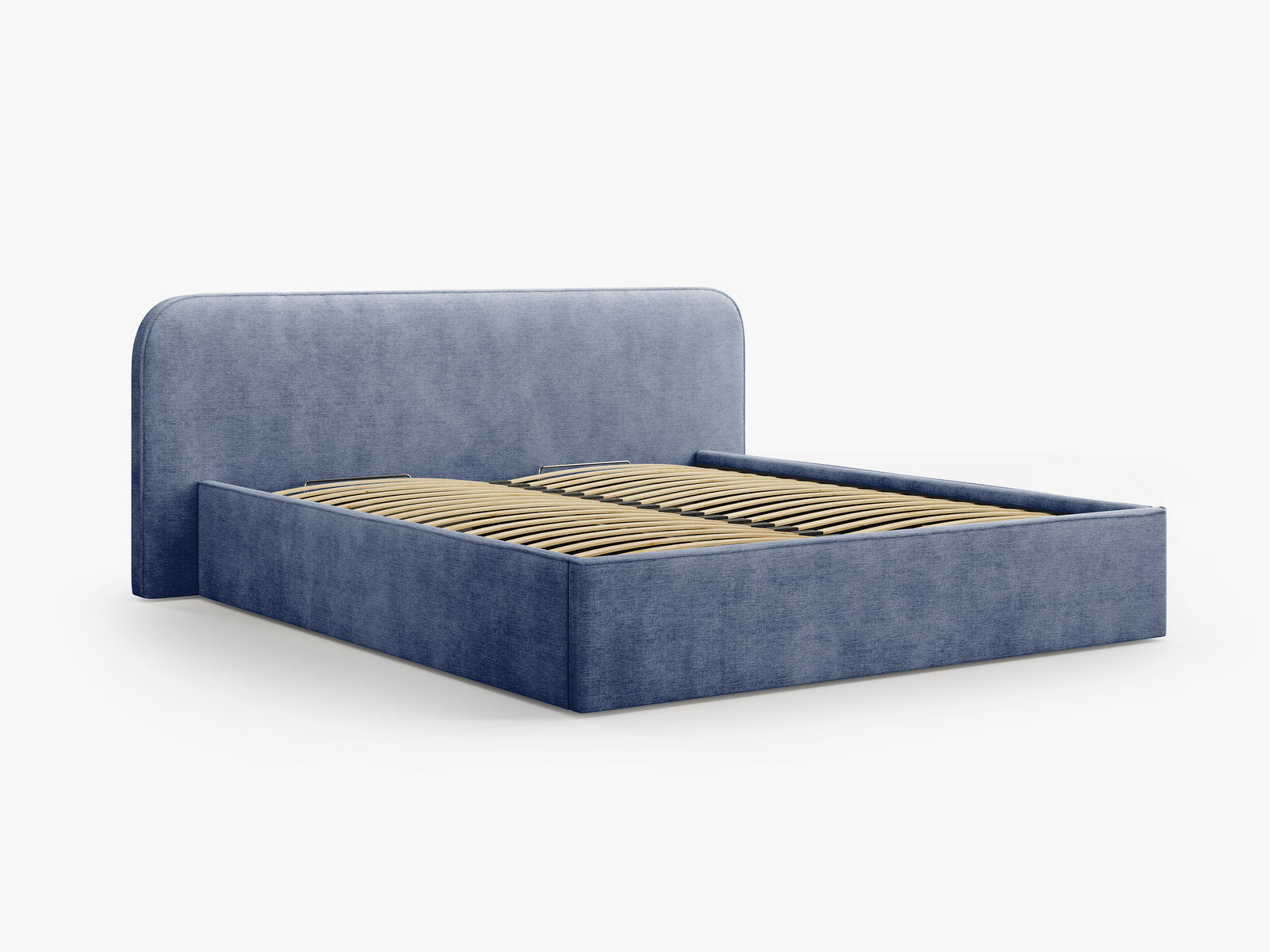 Micadoni Bett Elizabeth Strukturierter Stoff Dunkelblau 140x200