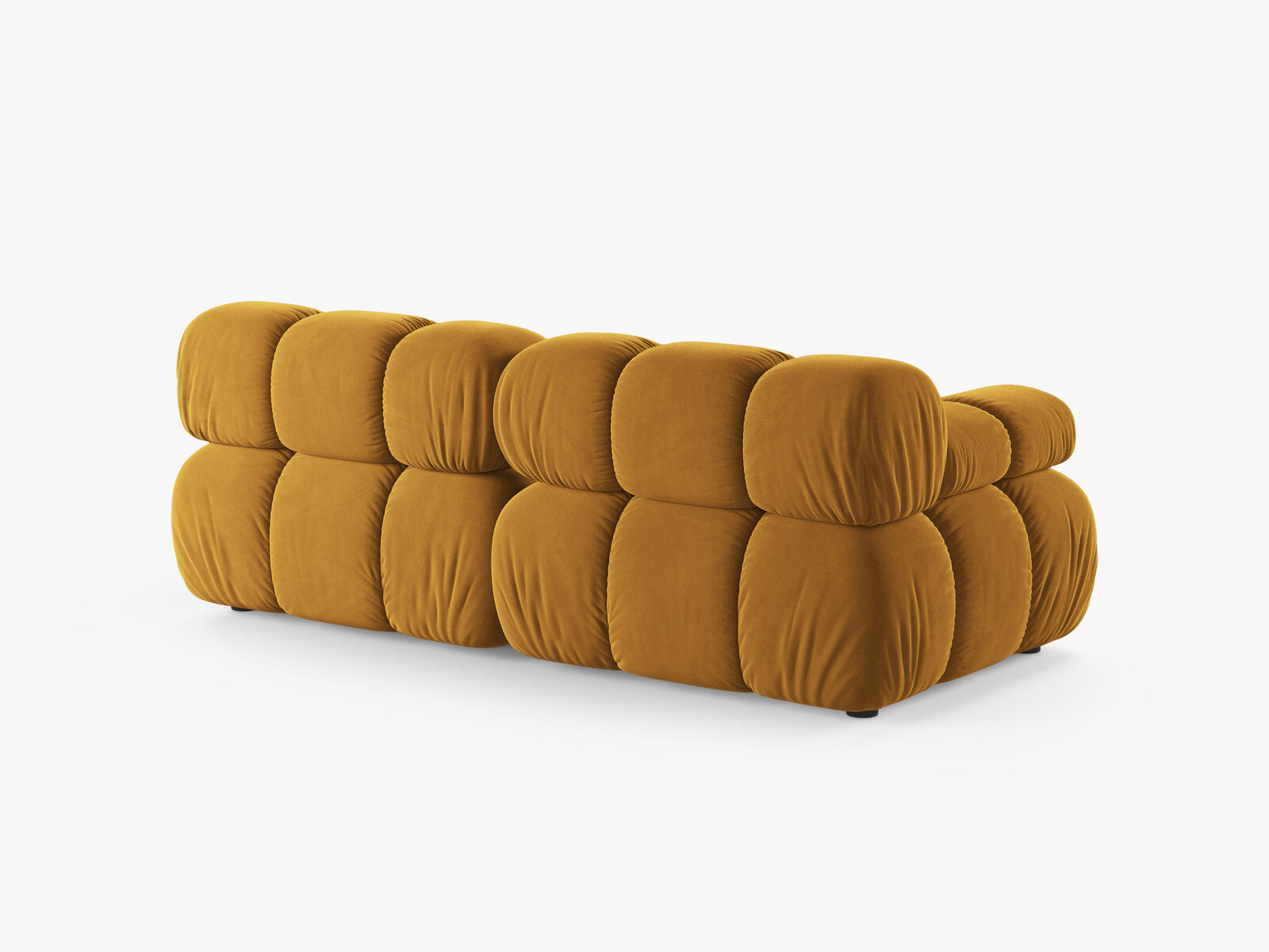 Micadoni Modulares Sofa Bellis 2-Sitzer Samt Bluvel Gelb