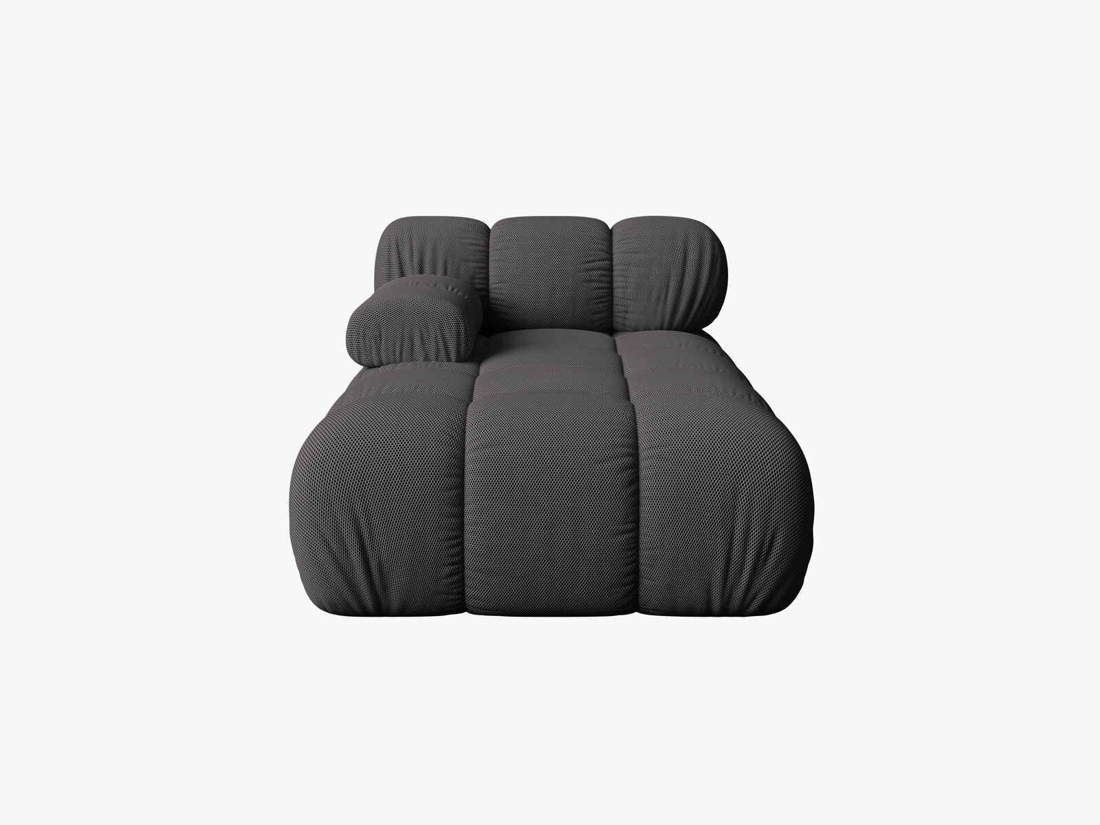 Micadoni Recamiere Bellis Links 3D-Stoff Sonic Espresso