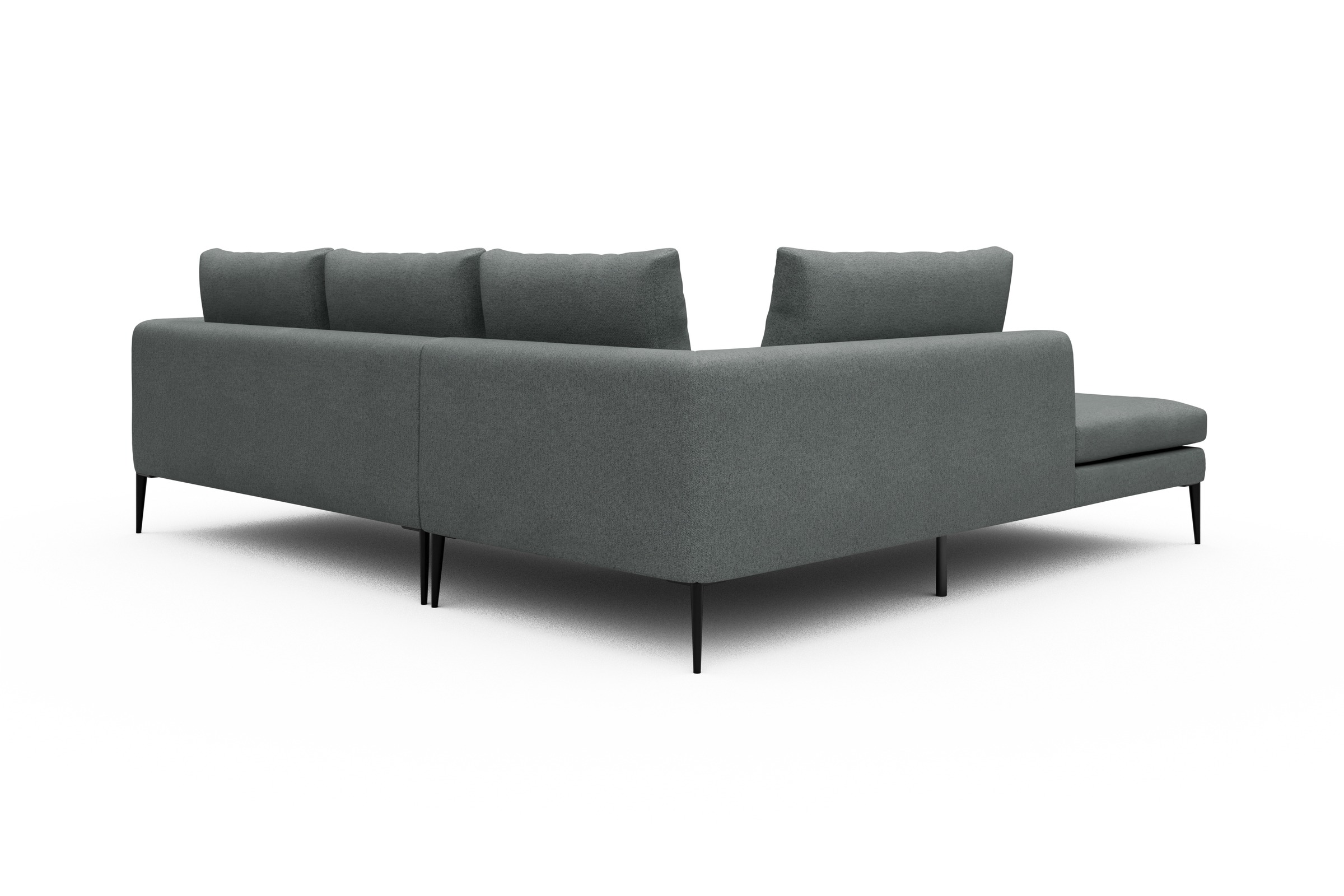 Ecksofa Paul Relax-Ecke links mit 2-Sitzer Denari-Soft-Grey