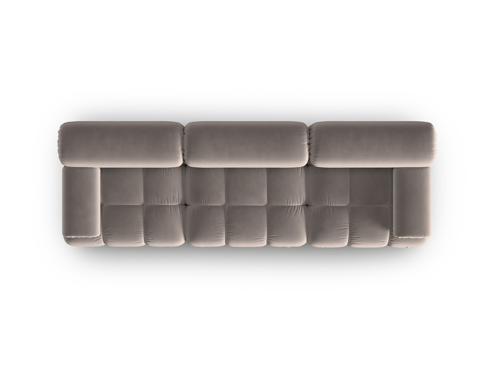 Cosmopolitan Design Sofa Cortina 3-Sitzer Samt Bluvel Cappuccino