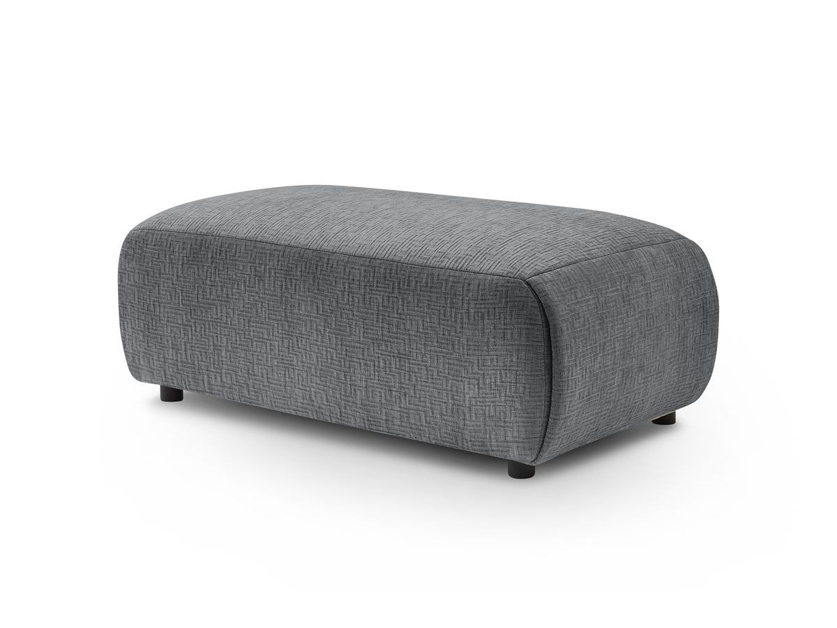 Bobochic Jeanne Pouf 66 × 117 cm Strukturstoff Dunkelgrau