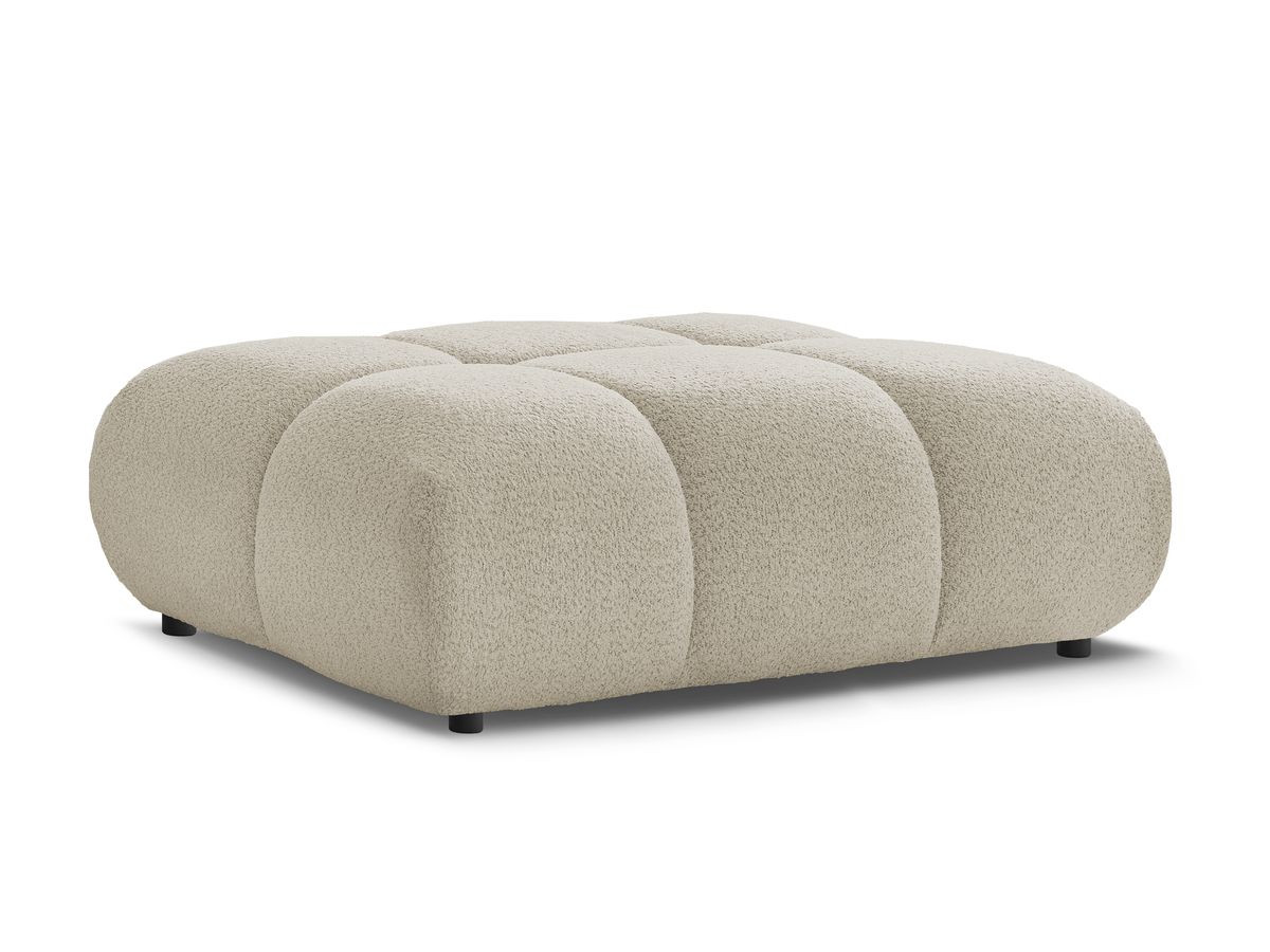 Bobochic Alya Pouf Bouclé-Stoff Beige