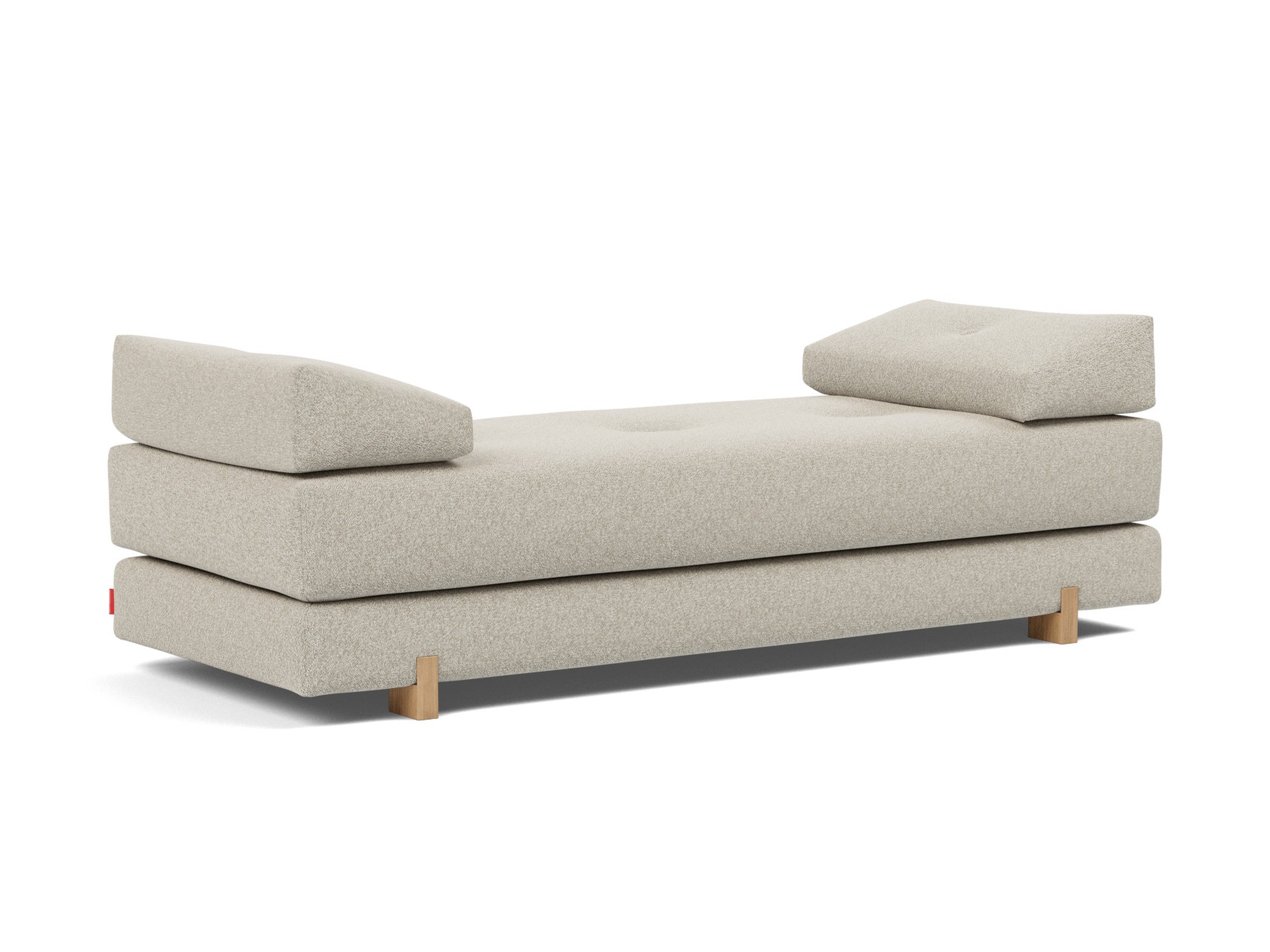 Tagesbett Sigmund Boucle Skandi 539-Beige Beine Drip Eiche