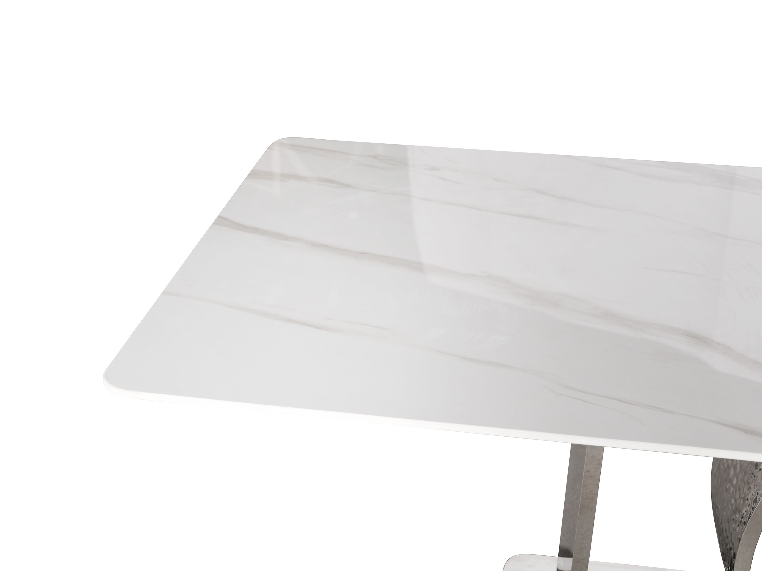 Livin Hill Esstisch 180cm Modig Silberne Beine, weiße Tischplatte M90