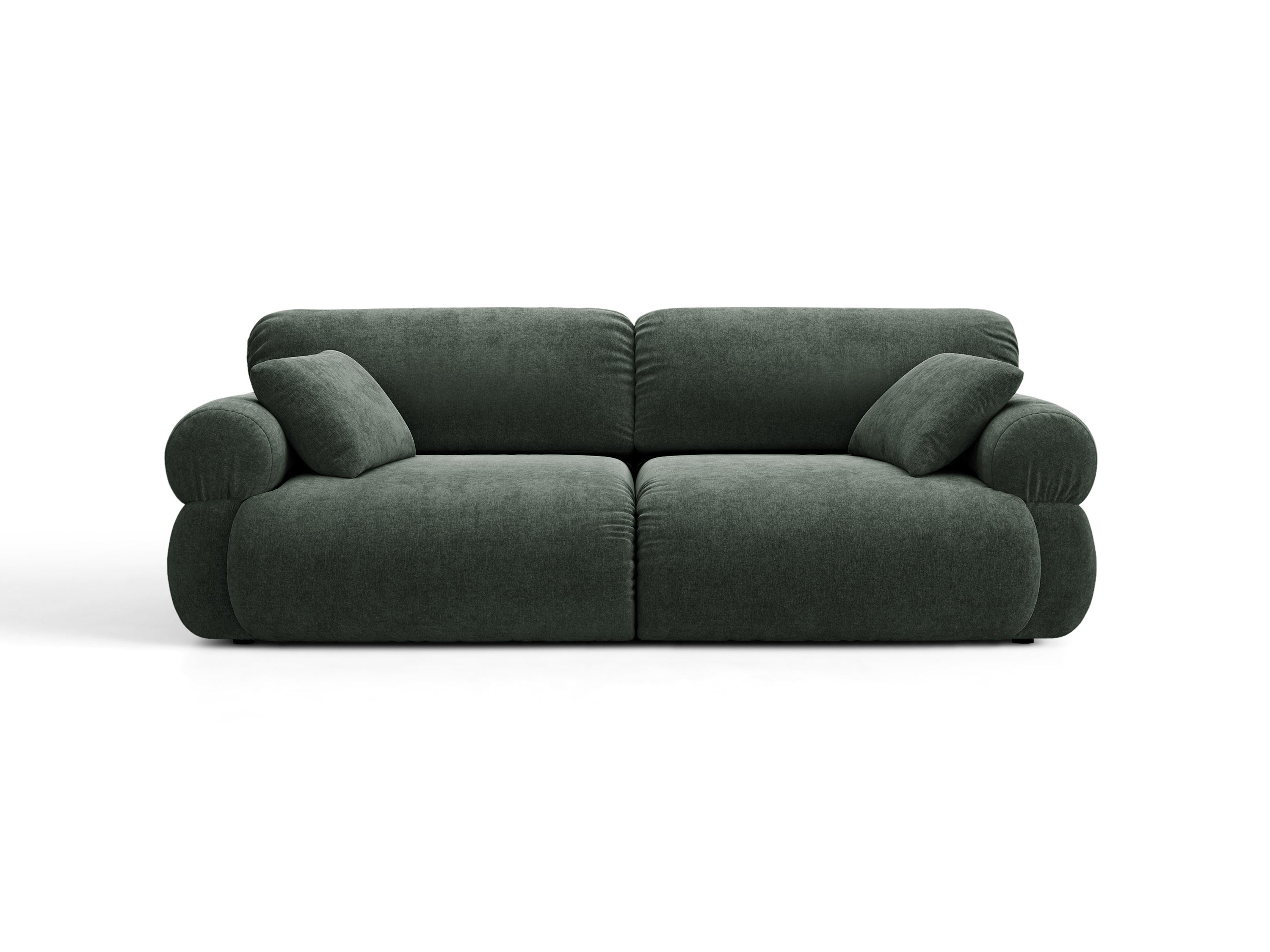 Micadoni Ophelia Sofa 3-Sitzer Strukturierter Stoff Liberty Moosgrün