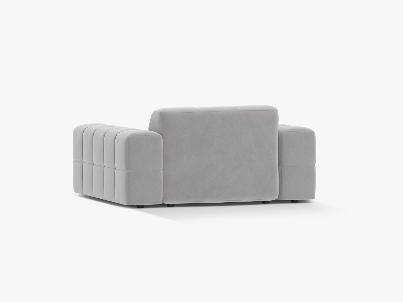 Micadoni Sessel Jennifer 1-Sitzer Samt Bluvel Silber