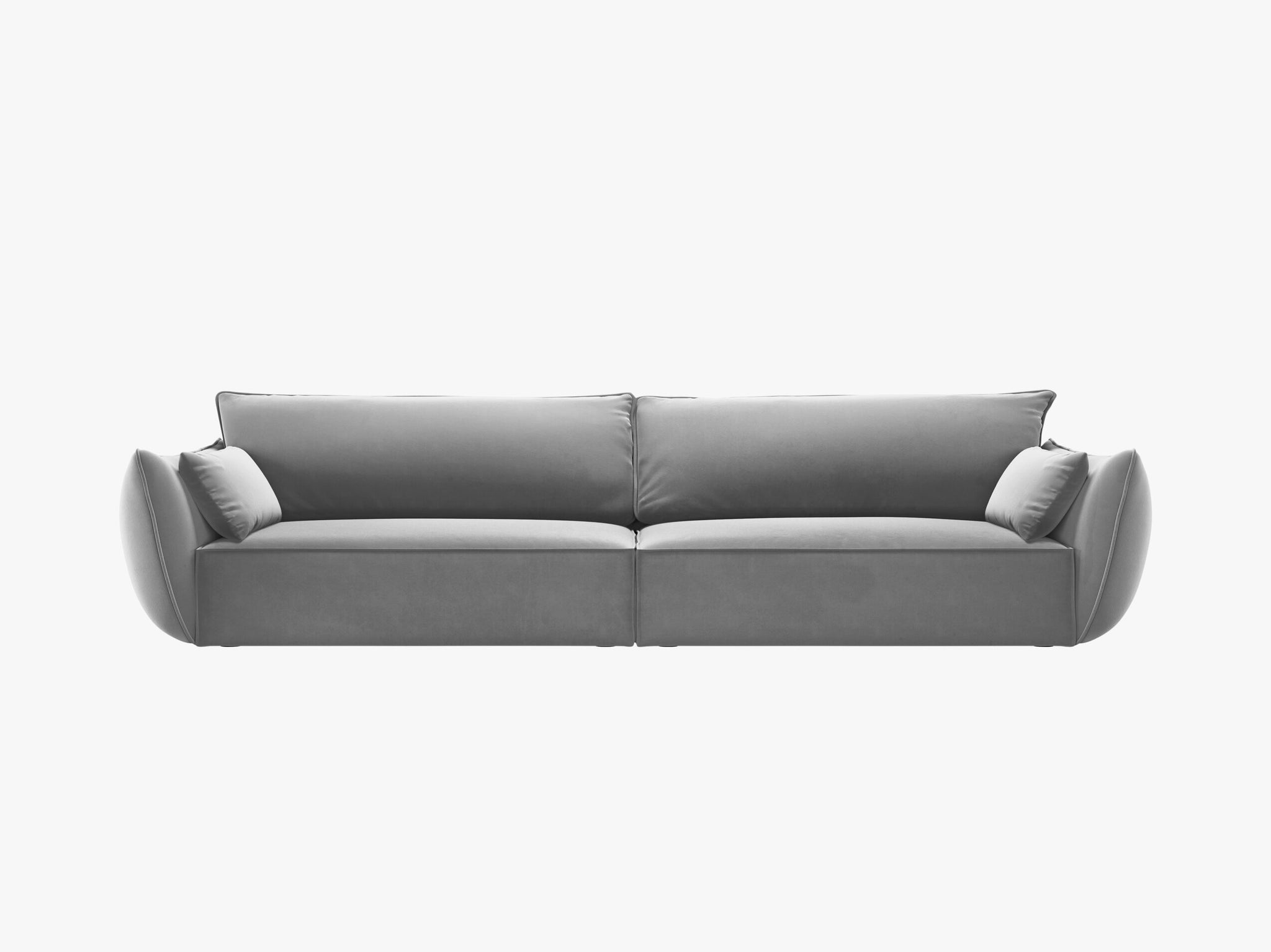 Micadoni 4-Sitzer Sofa Kaelle Samt Bluvel Grau moebelfaktor