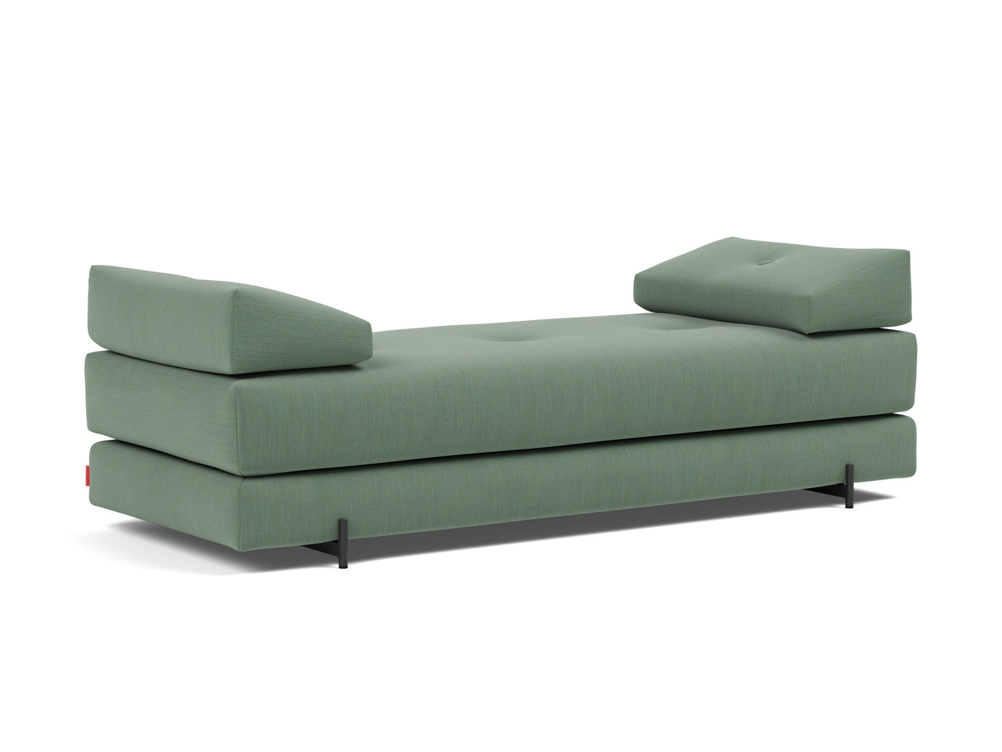 Tagesbett Sigmund Flachgewebe Elegance 518-Green Beine Indu schwarz