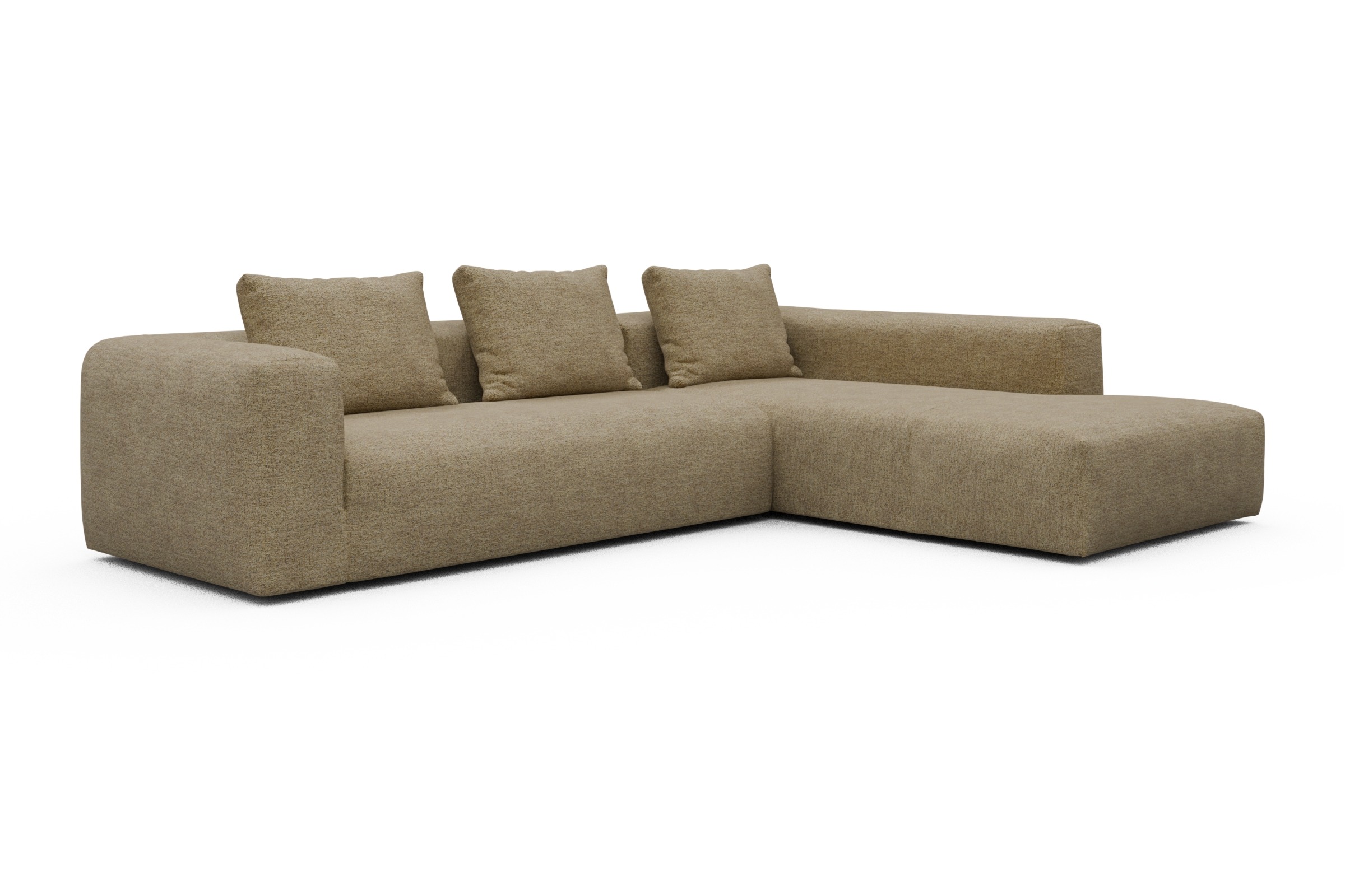 Ecksofa Fred Relax-Ecke rechts mit 2,5-Sitzer Carreno-Silician-Yellow