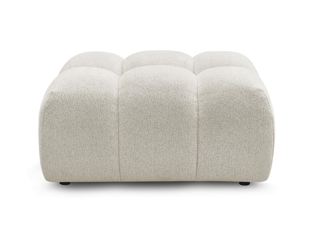 Bobochic Melisse Pouf Melange-Stoff Weiß