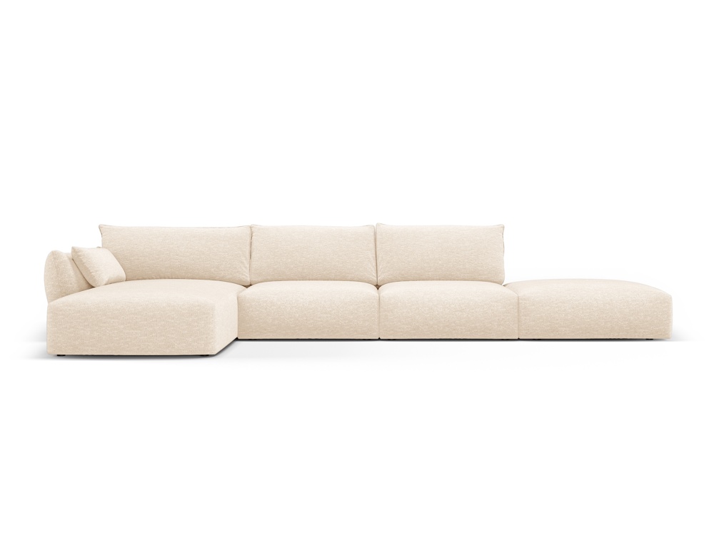 Cosmopolitan Design Ecksofa Matera 5-Sitzer offen Chenille Eden Helles Beige Links