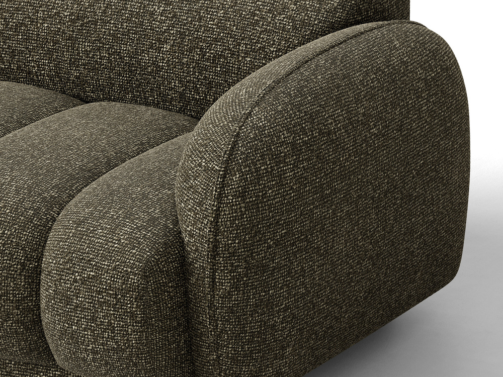 Cosmopolitan Design Ecksofa Bilbao 3-Sitzer kleine Version Boucle Miles Amazonasgrün Rechts