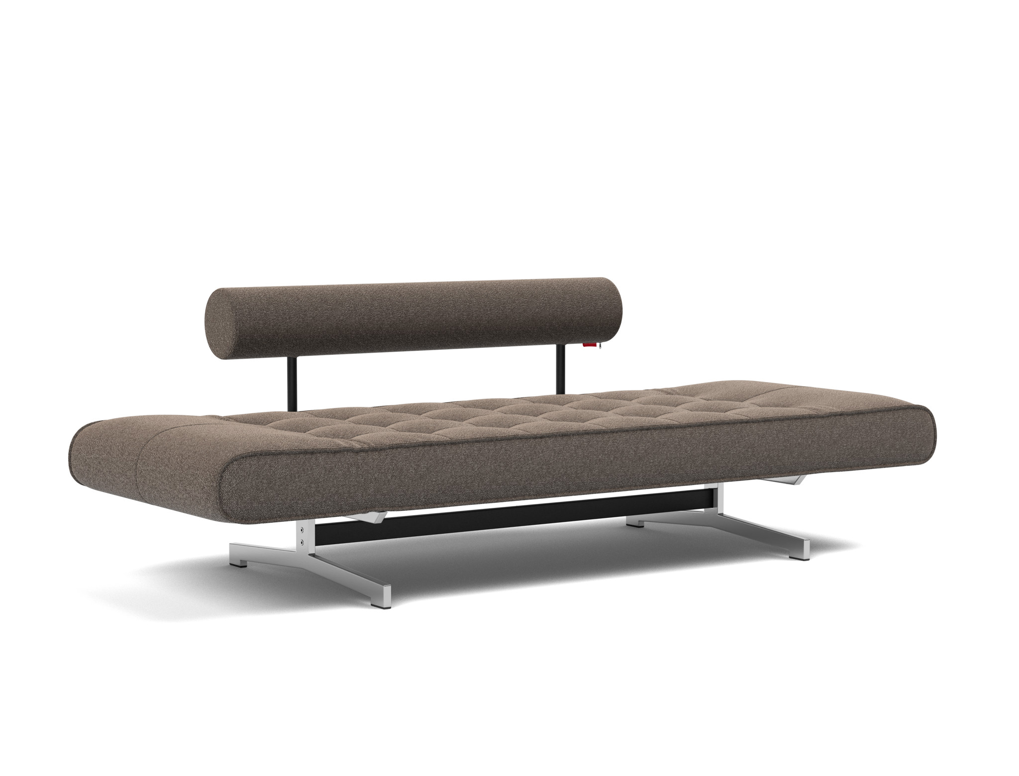 Tagesbett Ghia Boucle Skandi 530-Taupe Beine Chrom