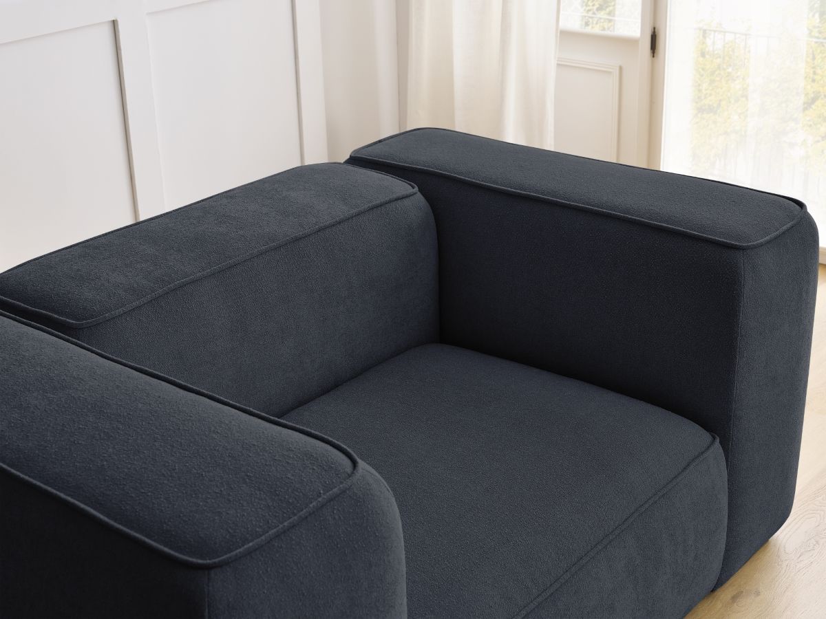 Bobochic Zephyr Sessel Strukturstoff Dunkelblau