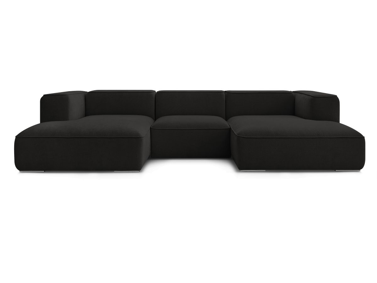 Bobochic Zephyr Wohnlandschaft Strukturstoff Schwarz