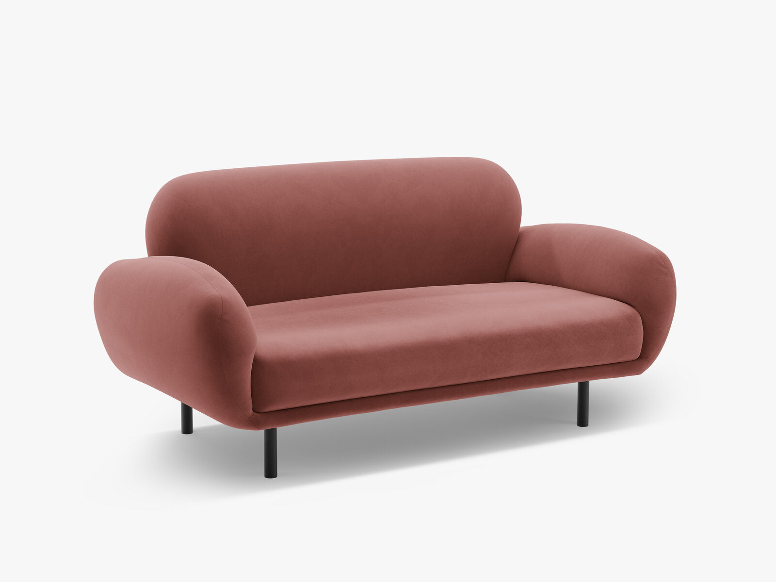 Micadoni Sofa Poppy 2-Sitzer Samt Casino Flamingo