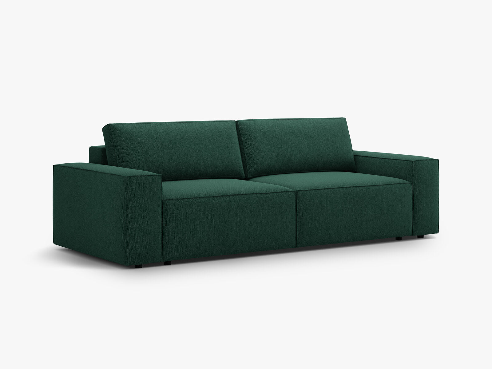Micadoni Schlafsofa Jodie 3-Sitzer Strukturierter Stoff Grün