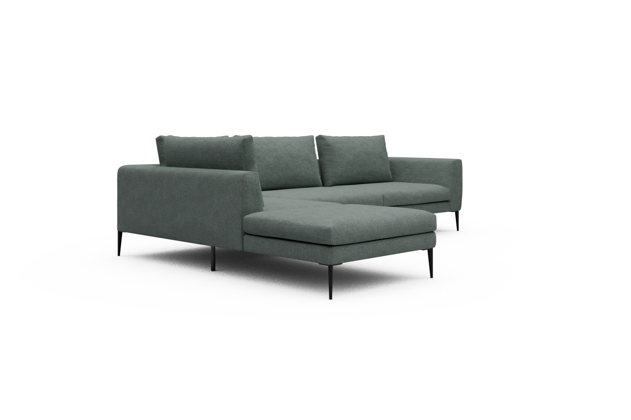 Ecksofa Paul Relax-Ecke rechts mit 3-Sitzer Carreno-Ice-Blue