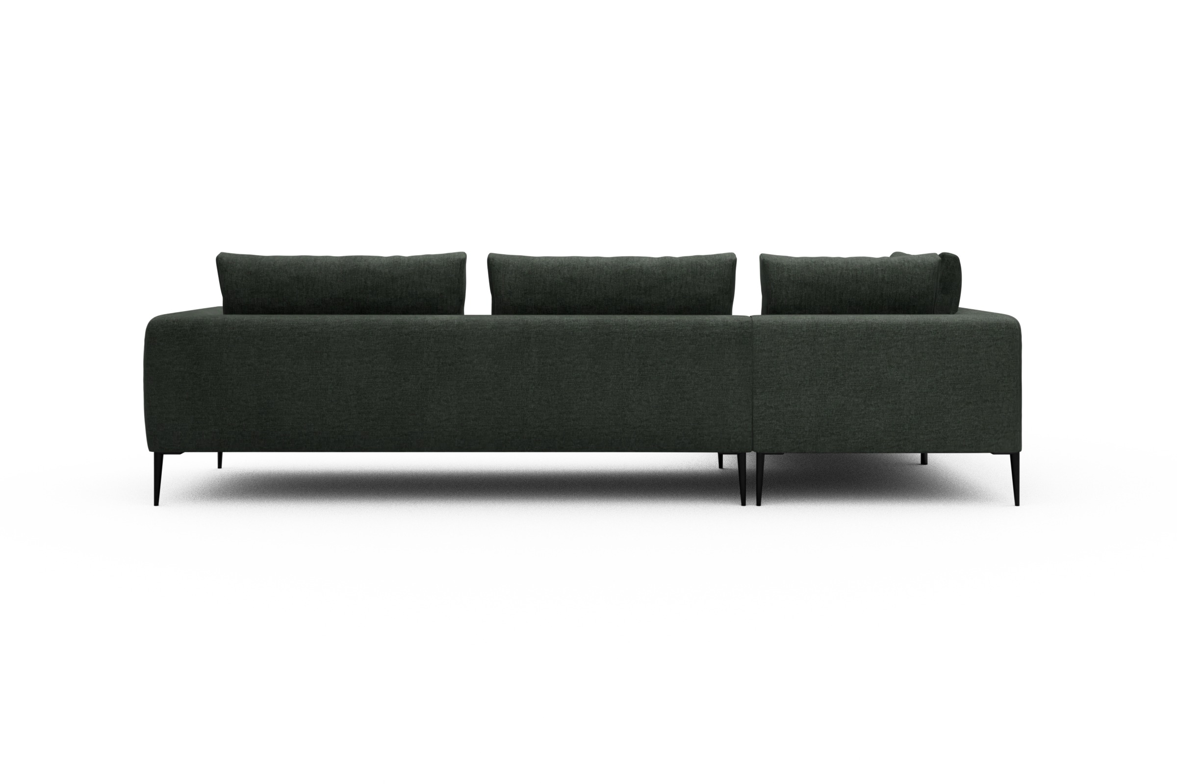 Ecksofa Paul Relax-Ecke rechts mit 3-Sitzer Aivi-Pine-Green