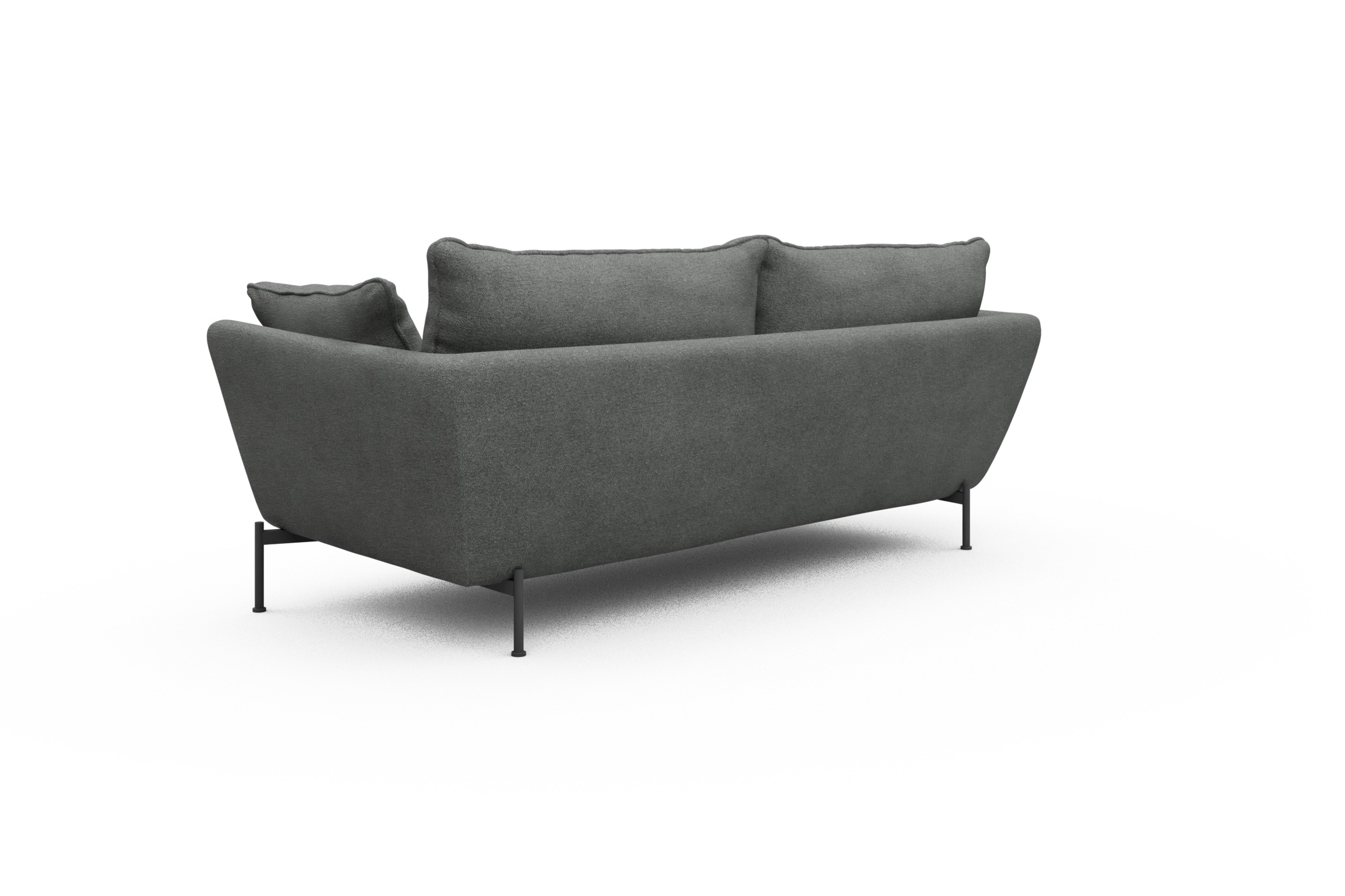 Sofa Anton PREMIUM 3-Sitzer Boucle-Ash-Grey