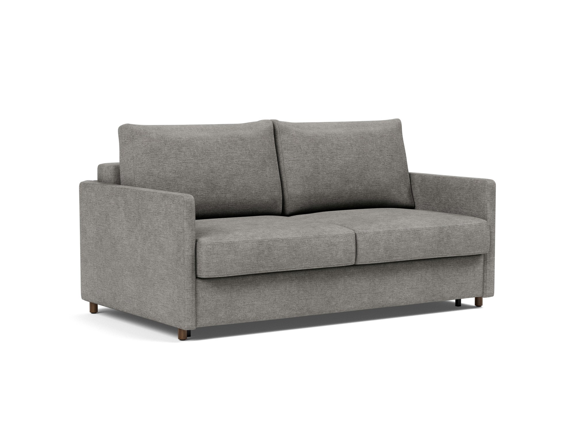 Schlafsofa Neah mit Slim-Armlehnen 160 Flachgewebe Avella 282-Warm-Grey