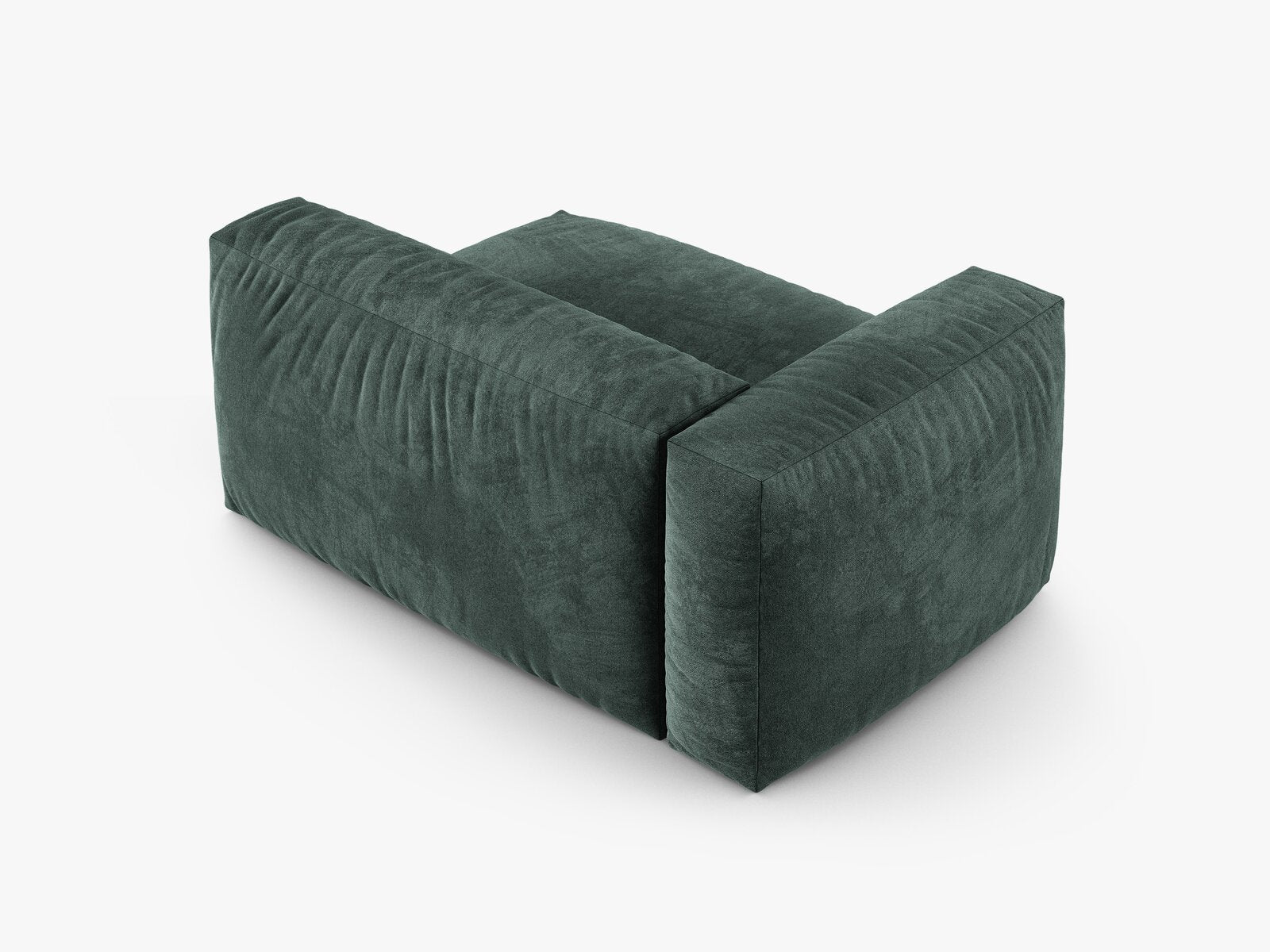 Micadoni Eckmodul mit Armlehne Martina 1-Sitzer Groß 90cm Sitztiefe Links Samt Vogue Petrol