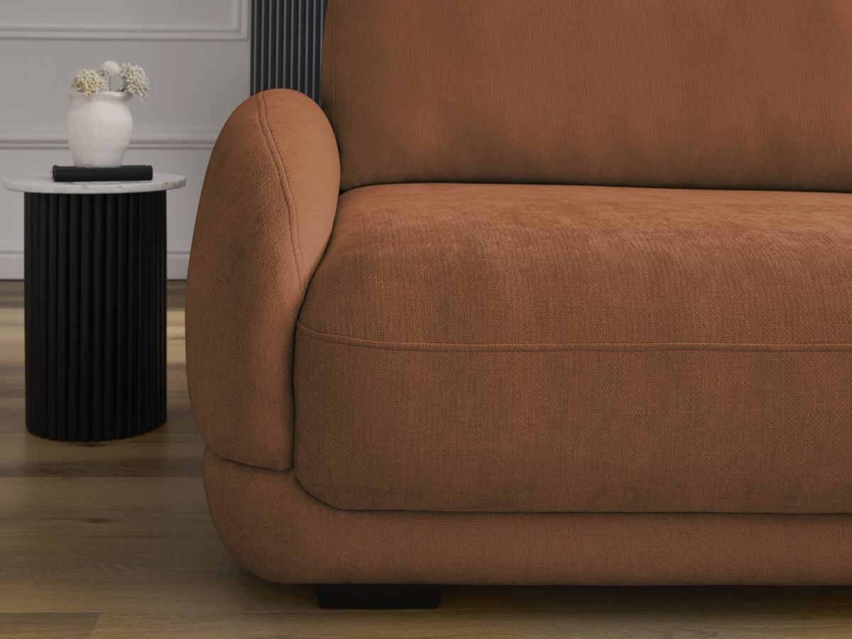 Bobochic Monica Schlafsofa 3-Sitzer mit Bettkasten Stoff Rot