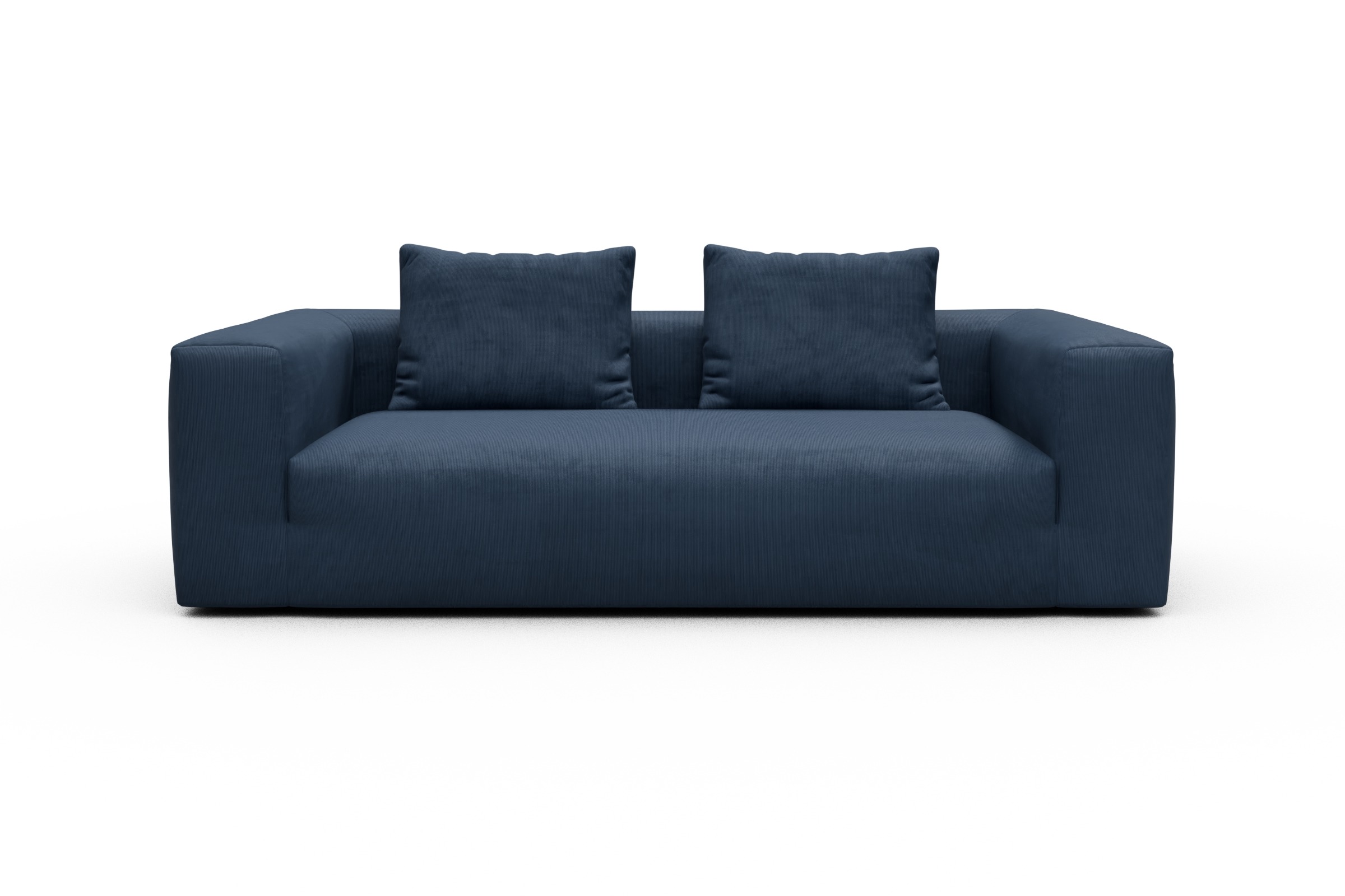 Skandi Home Sofa Fred 3-Sitzer Cordufine-Royal-Blue moebelfaktor