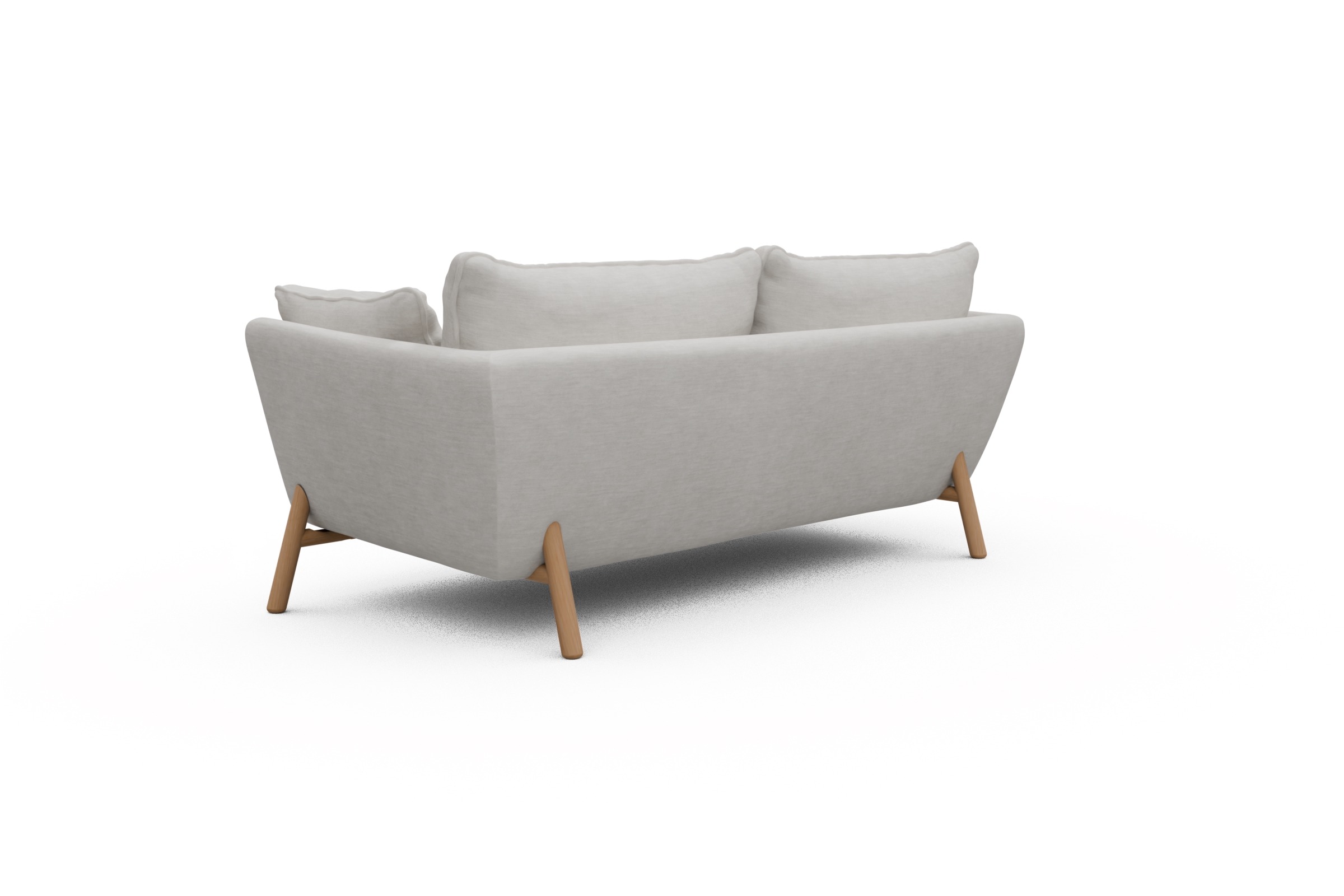 Sofa Emil PREMIUM 2-Sitzer Beinfarbe Eiche Natur Vivus-Dusty-Off-White