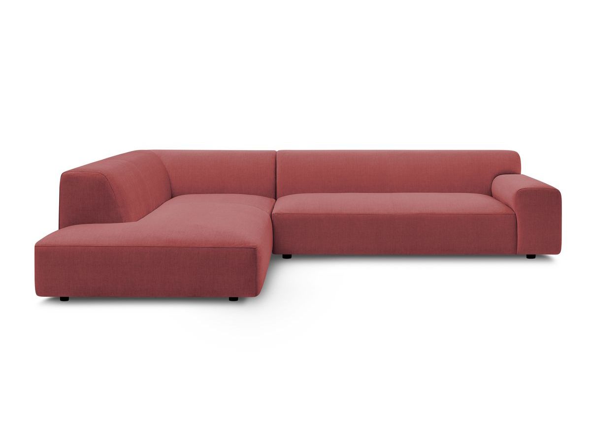 Bobochic Lavena Ecksofa 312 × 220 cm Samt Orange Ecke links