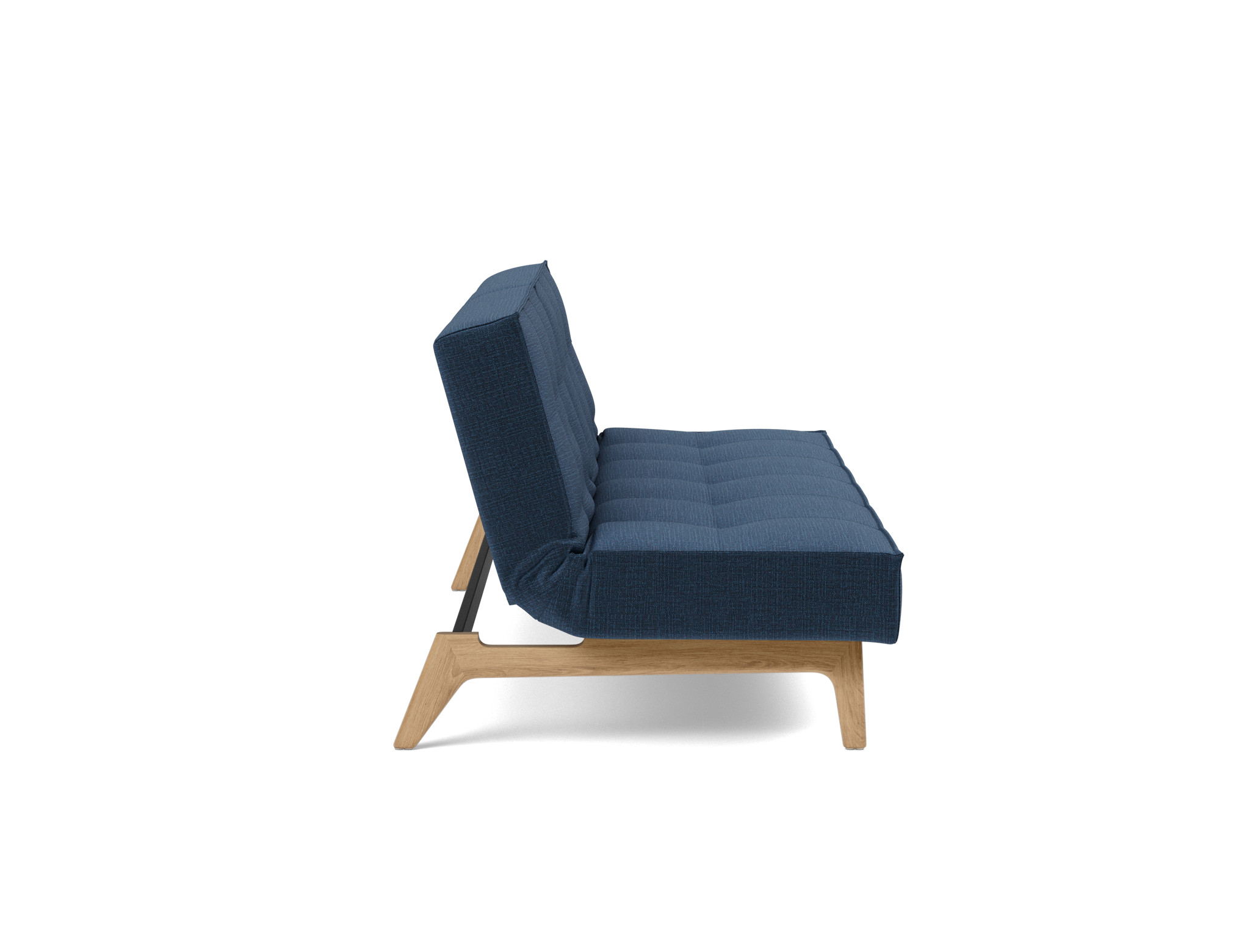 Schlafsofa Splitback Chenille Esina 414-Indigo-Blue Beine Eiche