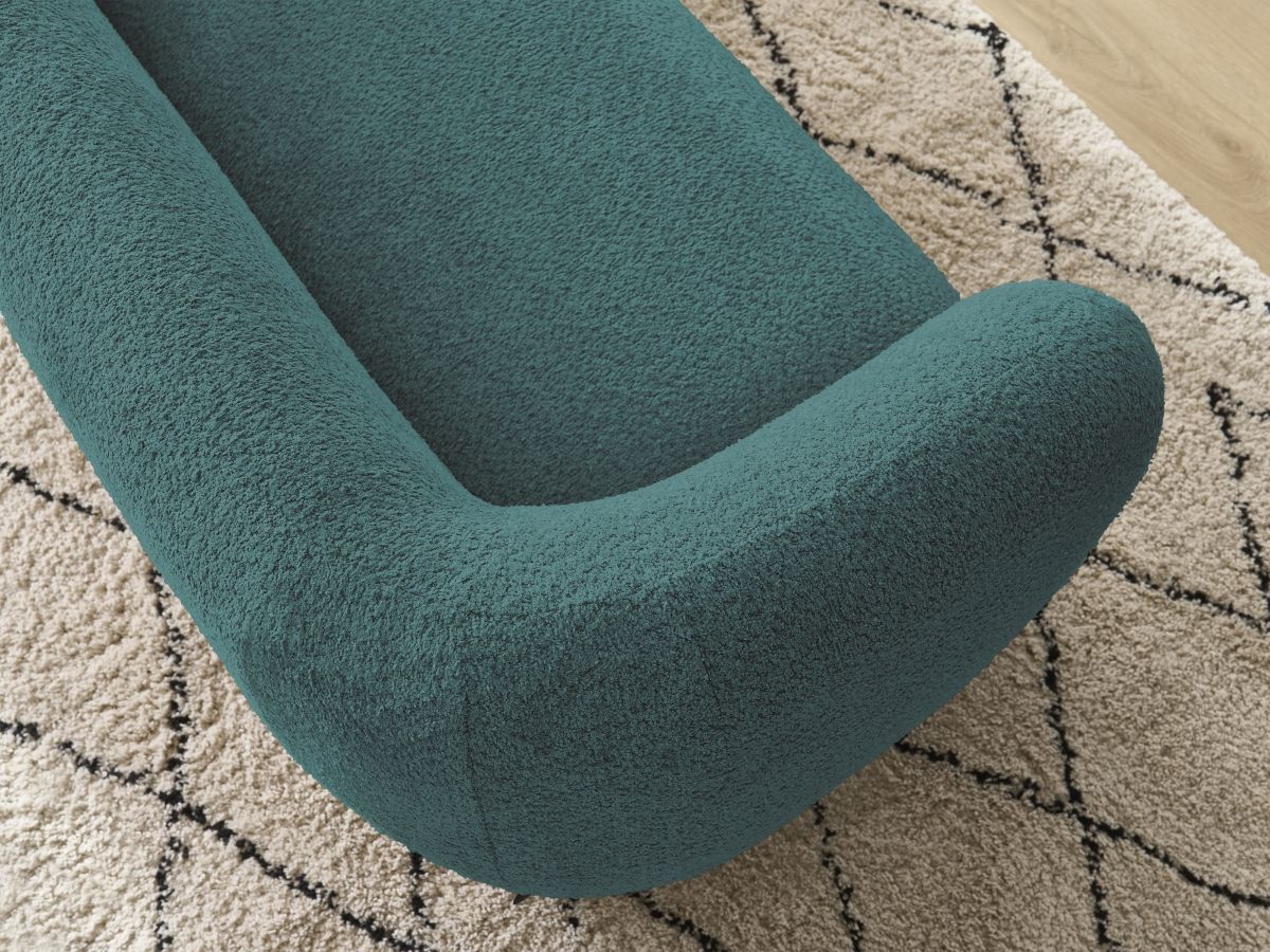 Bobochic Celine Sofa 2-Sitzer Bouclé-Stoff Hellblau