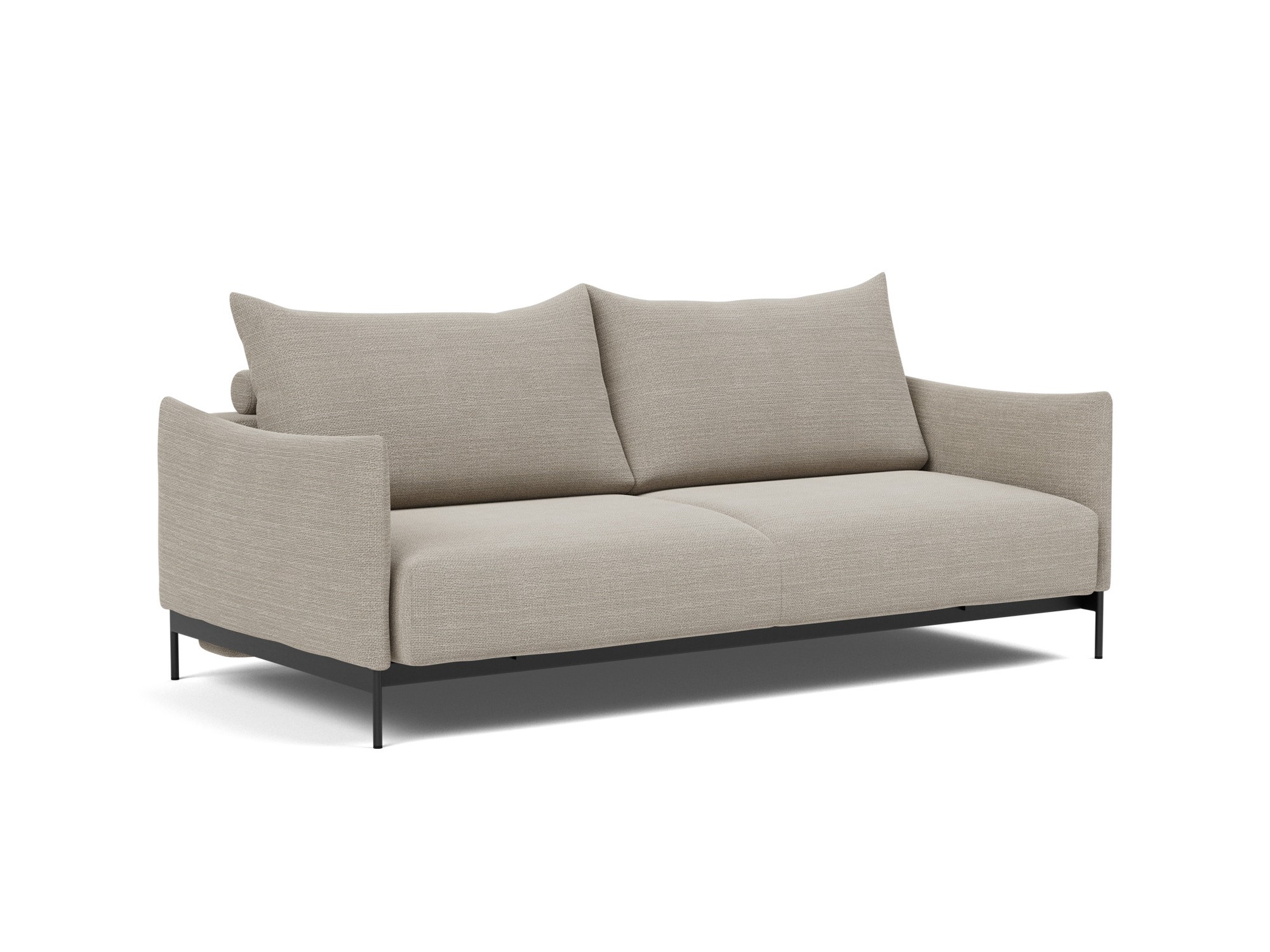Schlafsofa Malloy Strukturierter Stoff Kenya 579-Gravel