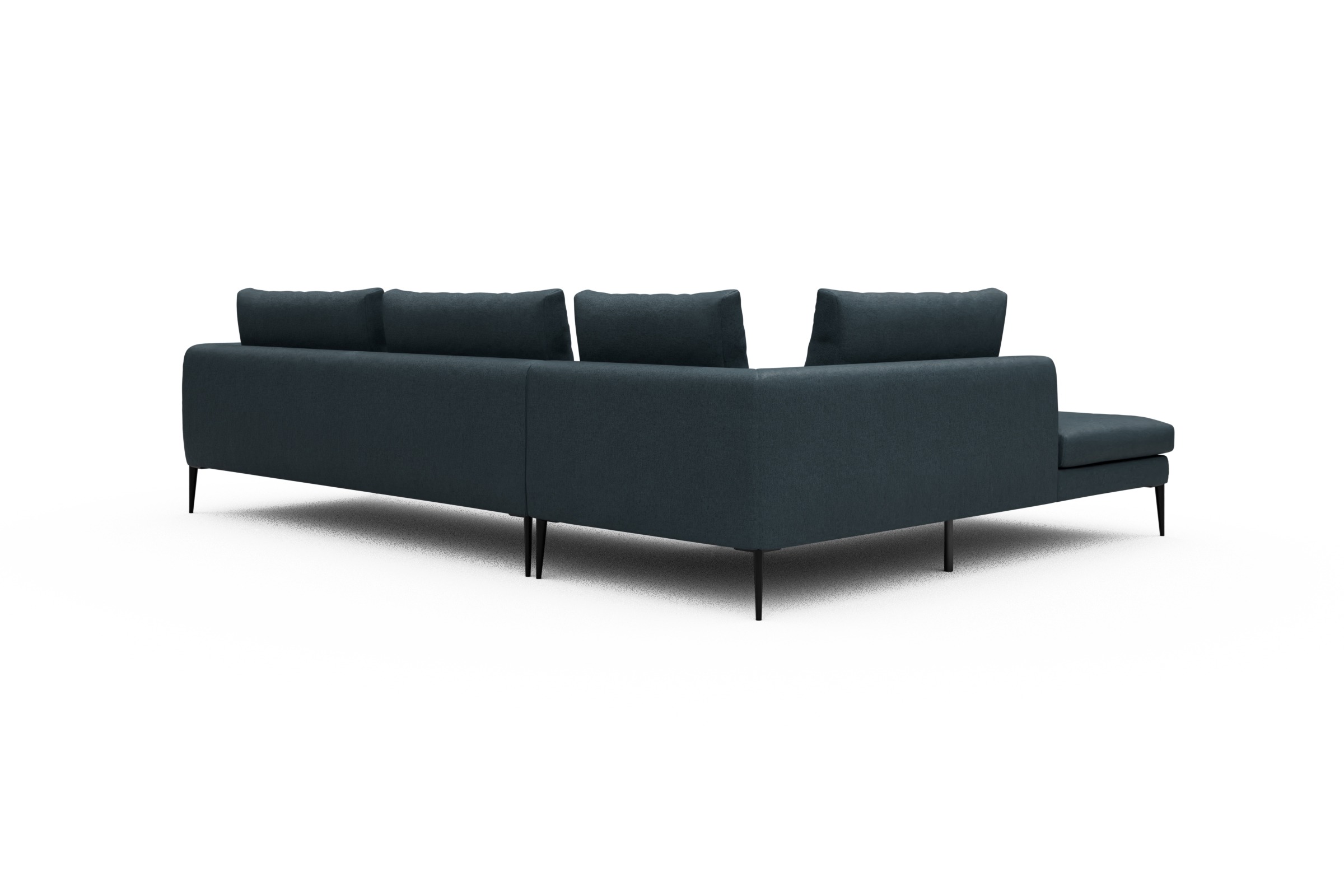 Ecksofa Paul Relax-Ecke rechts mit 3-Sitzer Denari-Royal-Blue