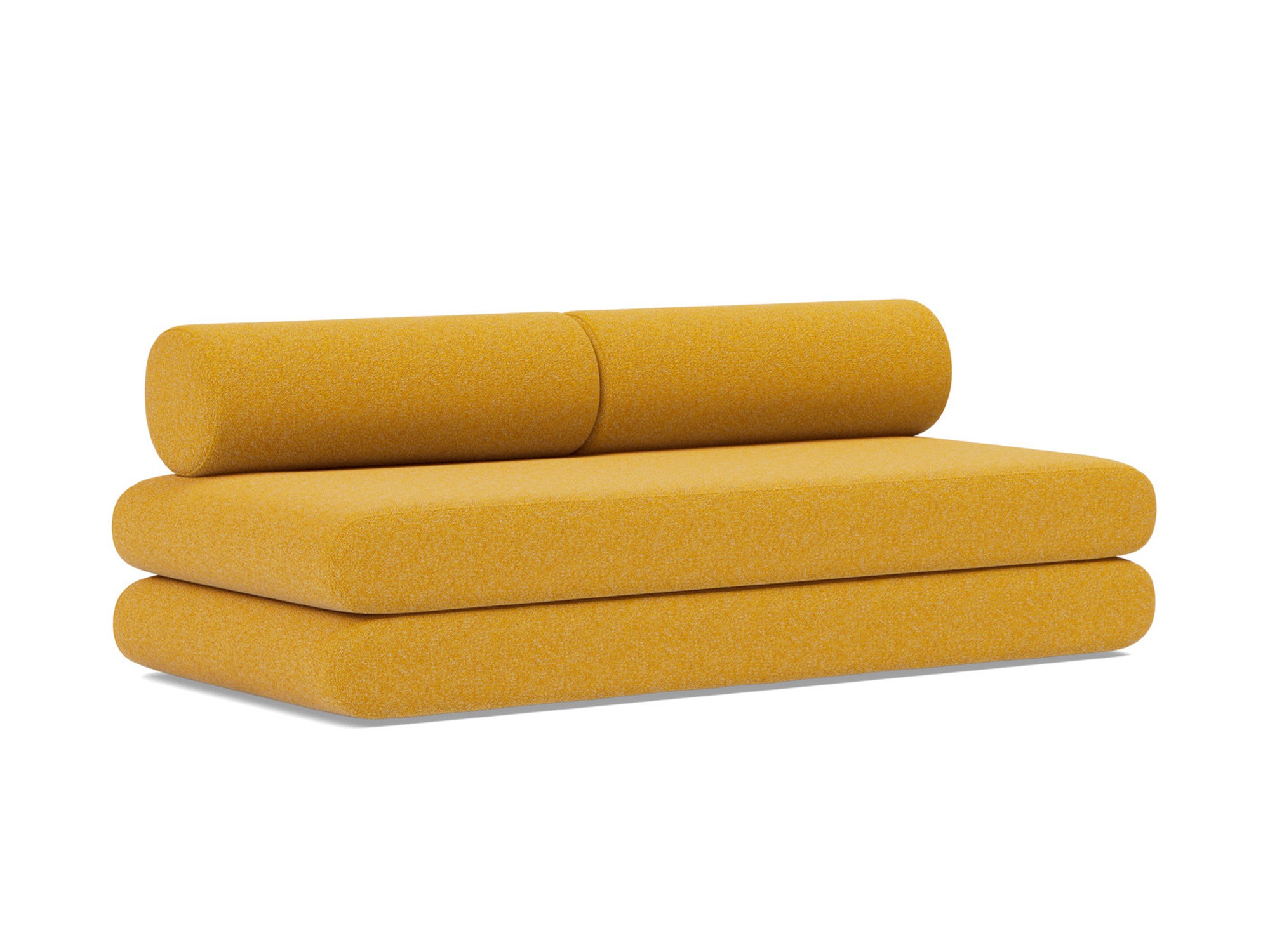 Tagesbett Circlus mit Rückenrollen Boucle Skandi 536-Ochre